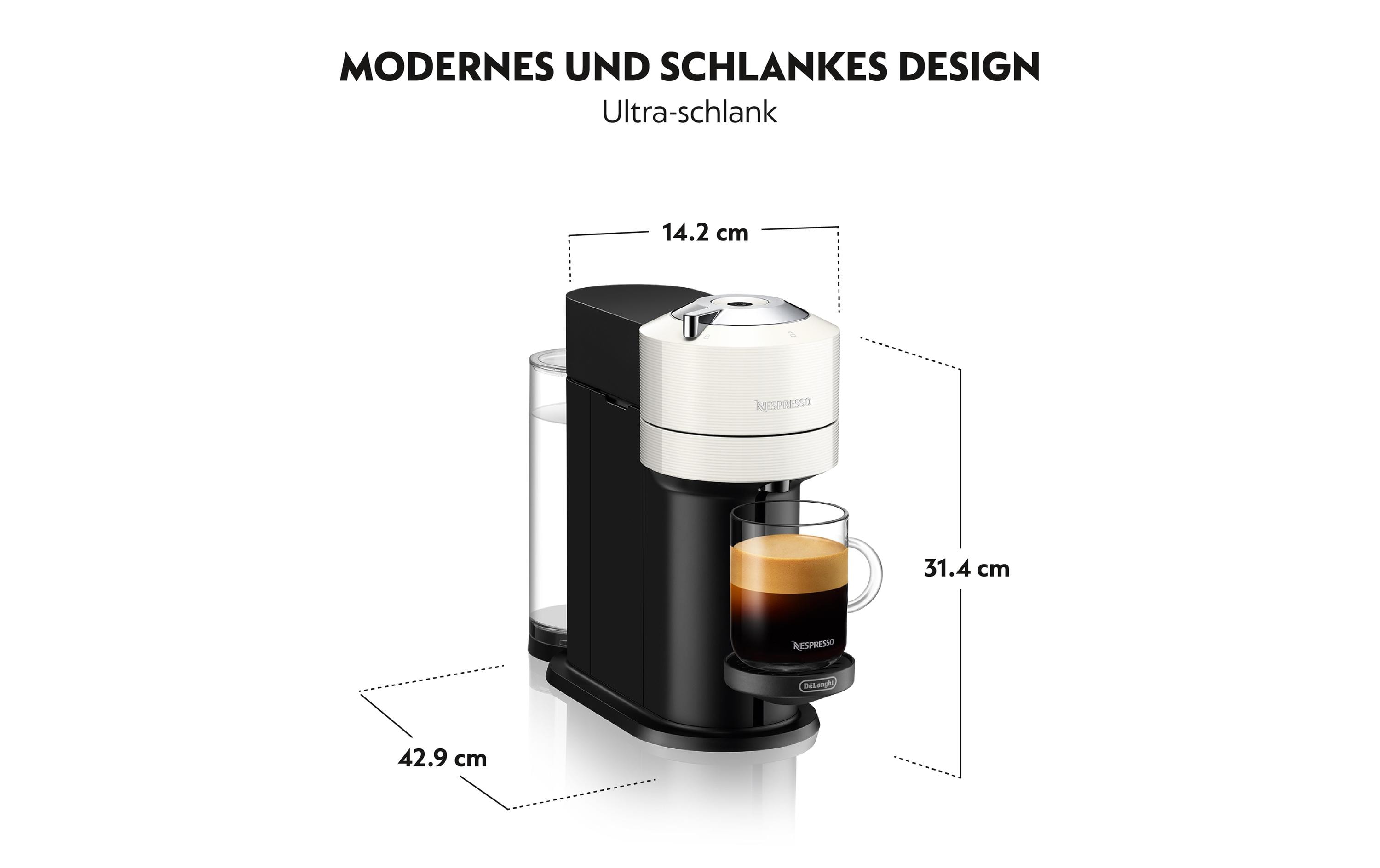 De'Longhi Kaffeemaschine Nespresso Vertuo Next ENV120.W Weiss