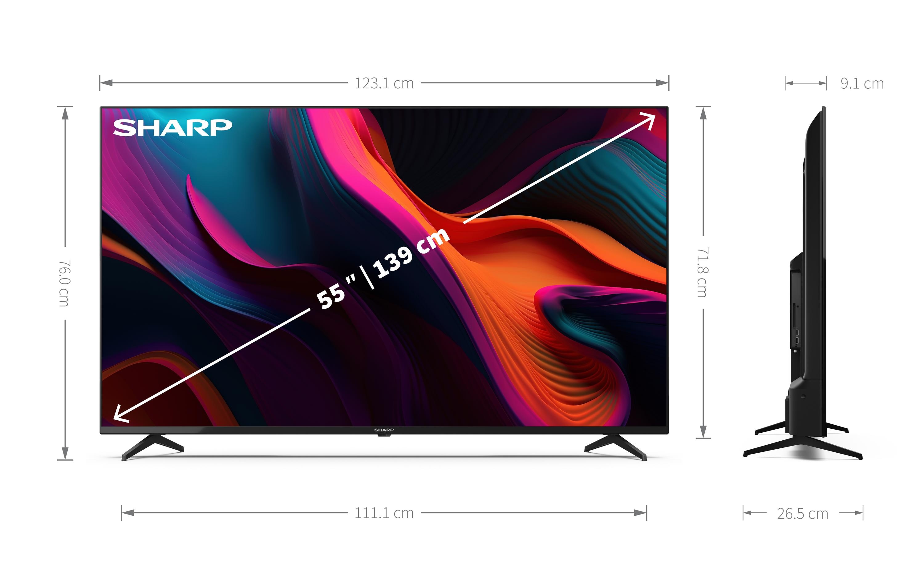 Sharp TV 55GL4260E 55, 3840 x 2160 (Ultra HD 4K), LED-LCD