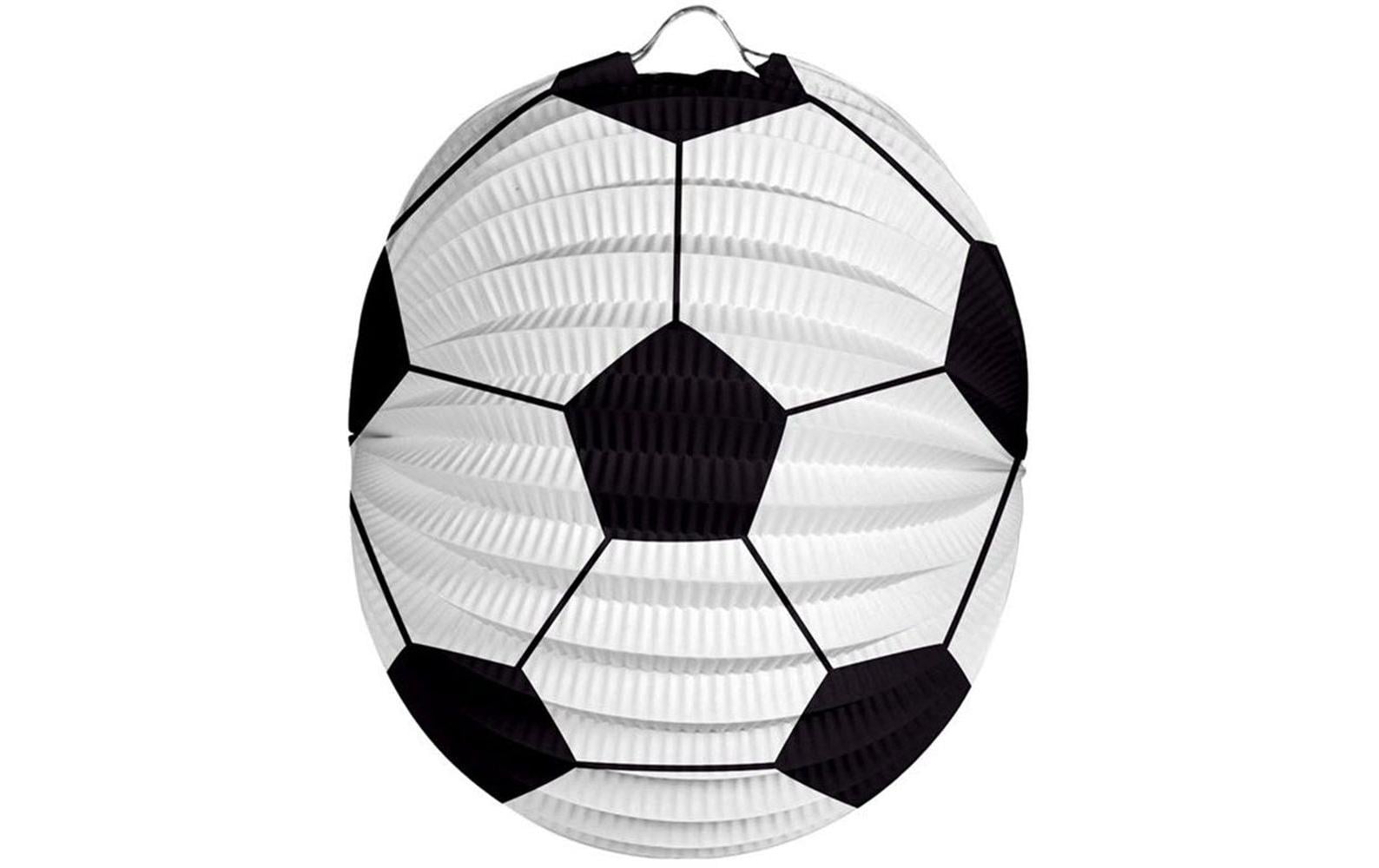 Folat Lampion Fussball 22 cm, Schwarz/Weiss