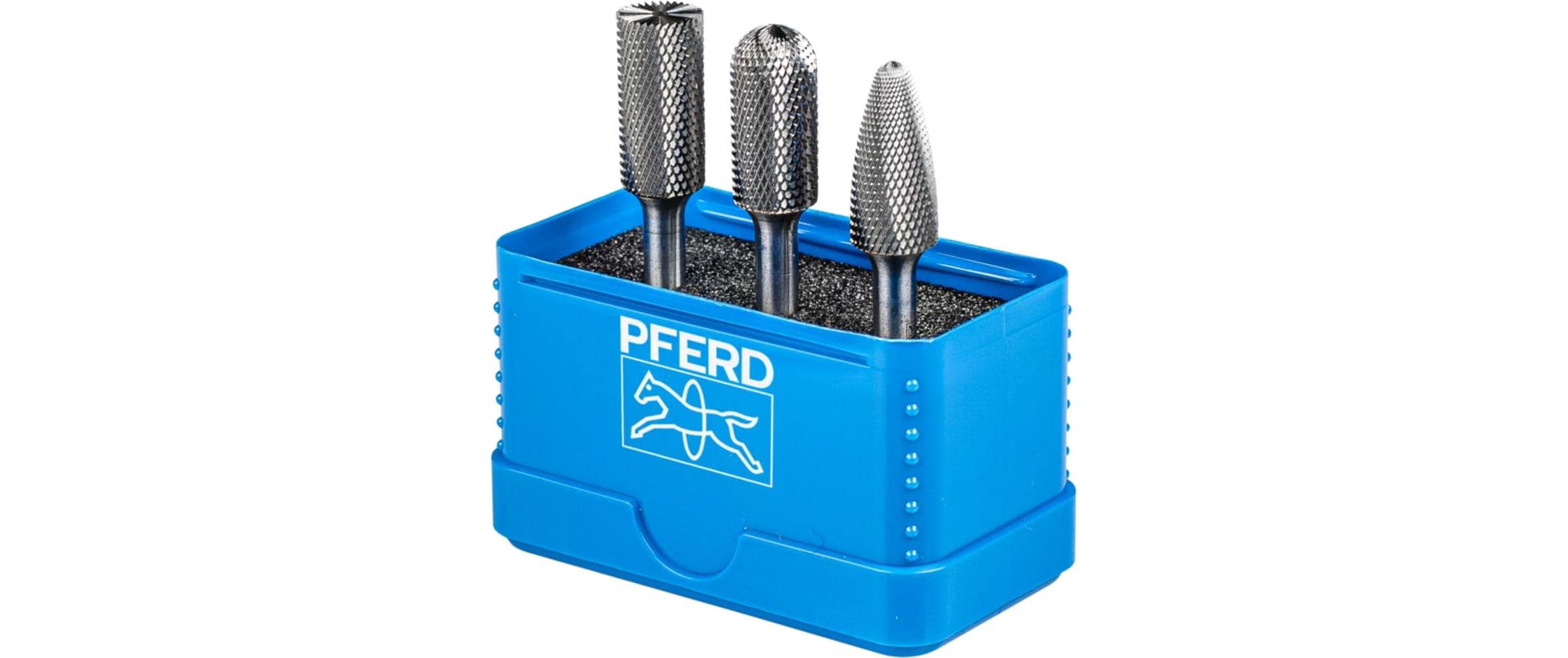 Pferd Hartmetallfrässtifte-Set Micro 3-tlg. Schaft-Ø 6 mm