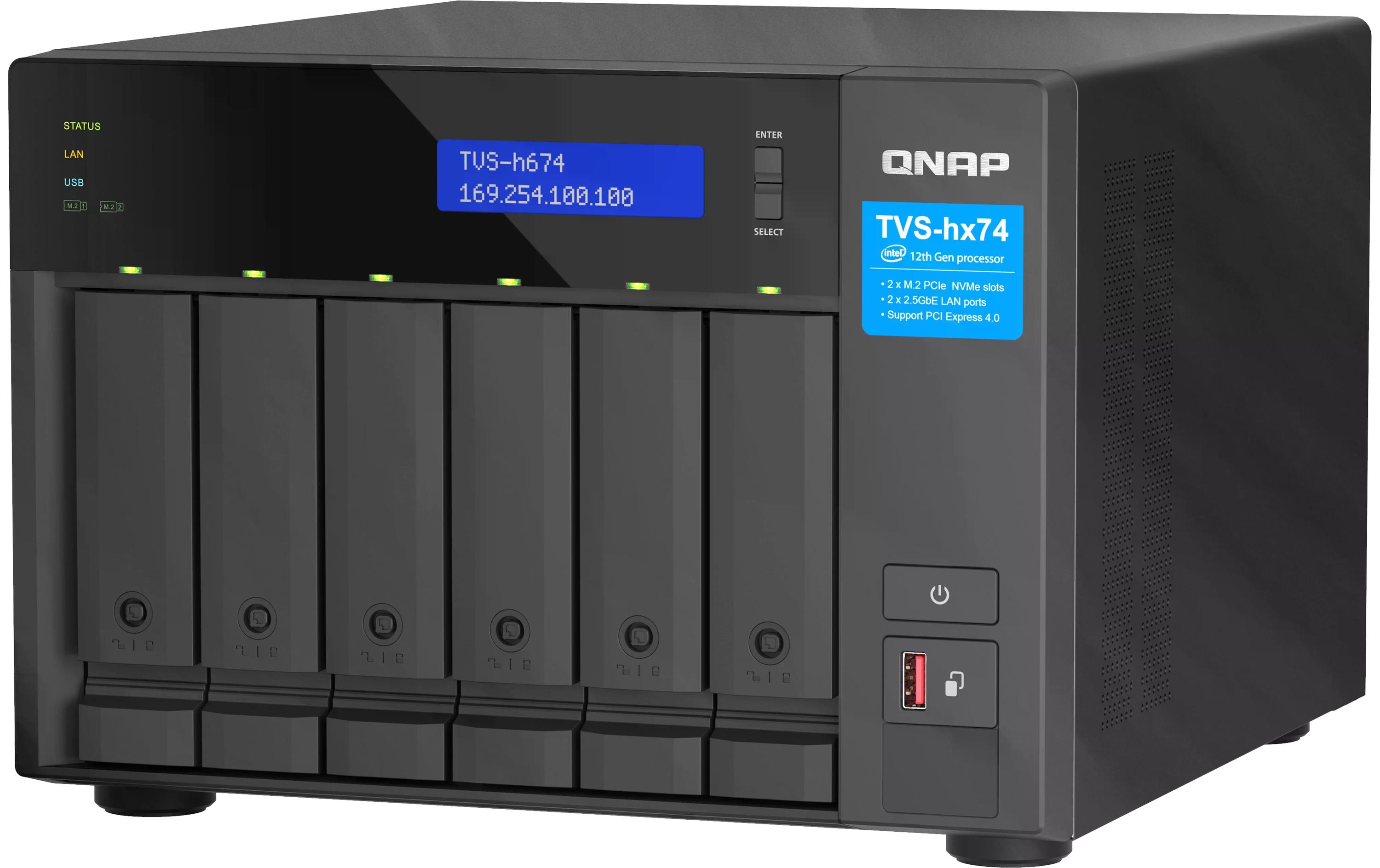 QNAP NAS TVS-h674-i3-16G 6-bay