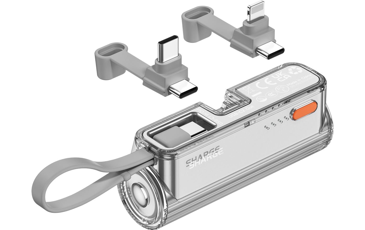 Sharge Powerbank Flow Mini Silber 5000 mAh