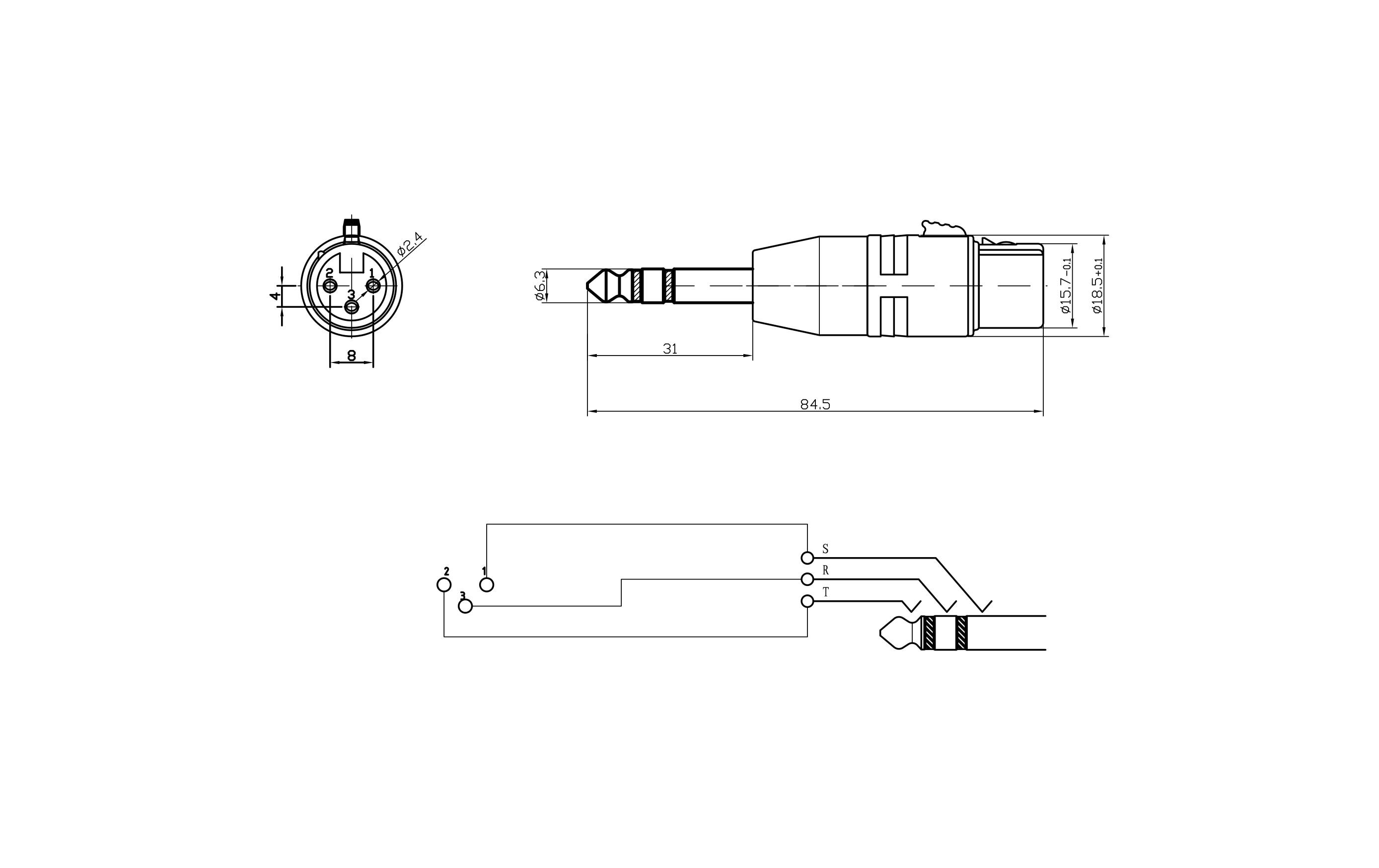 Bemero Audio-Adapter BA1101 XLR 3 Pole female - Klinke 6,3 mm male