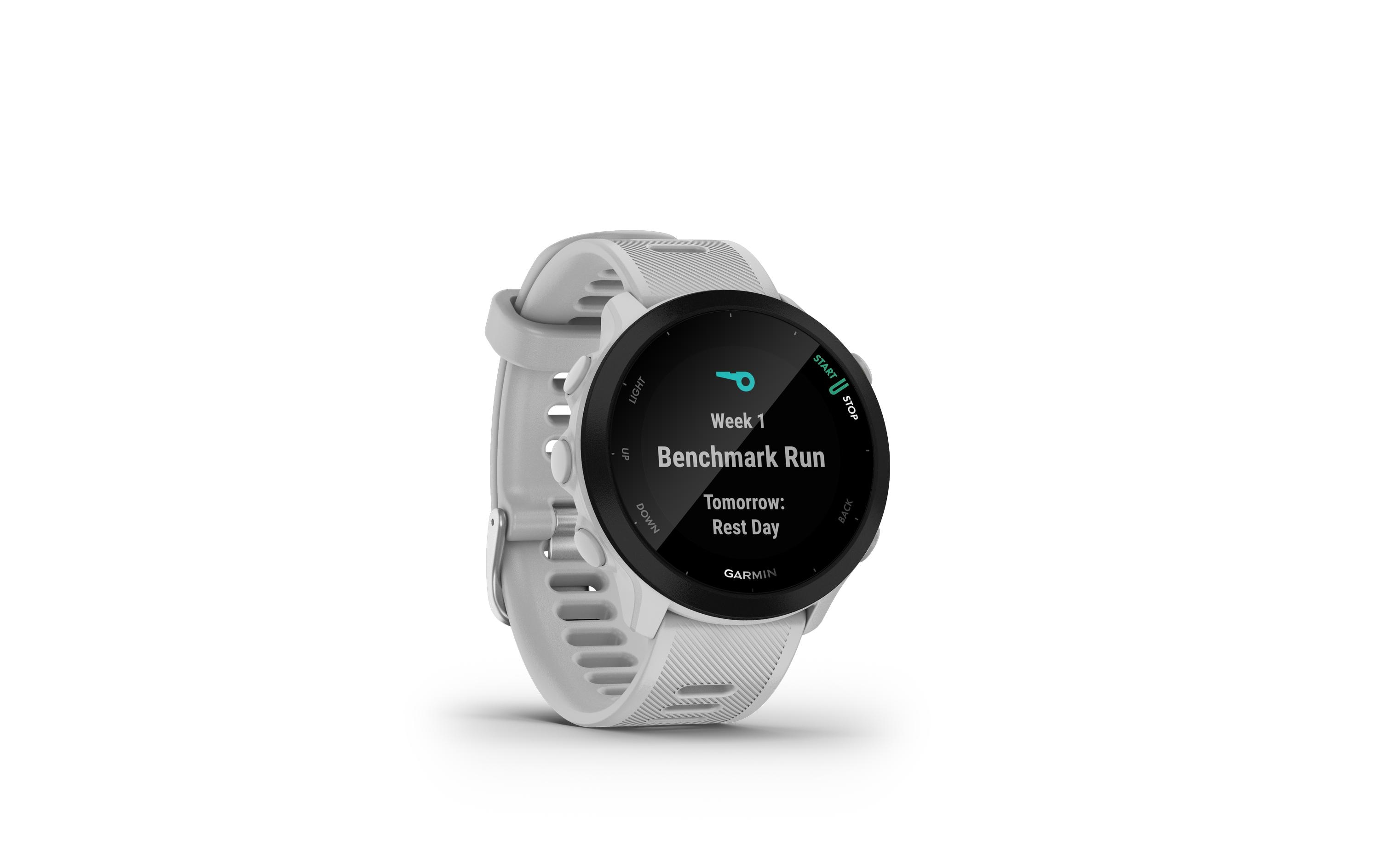 GARMIN Sportuhr Forerunner 55 Weiss/Schwarz