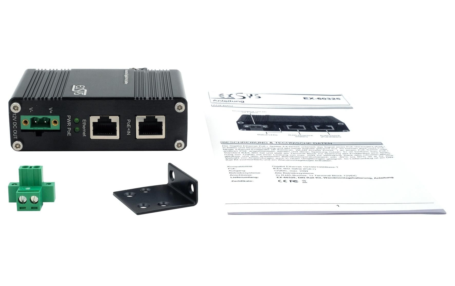 Exsys PoE Splitter EX-60325