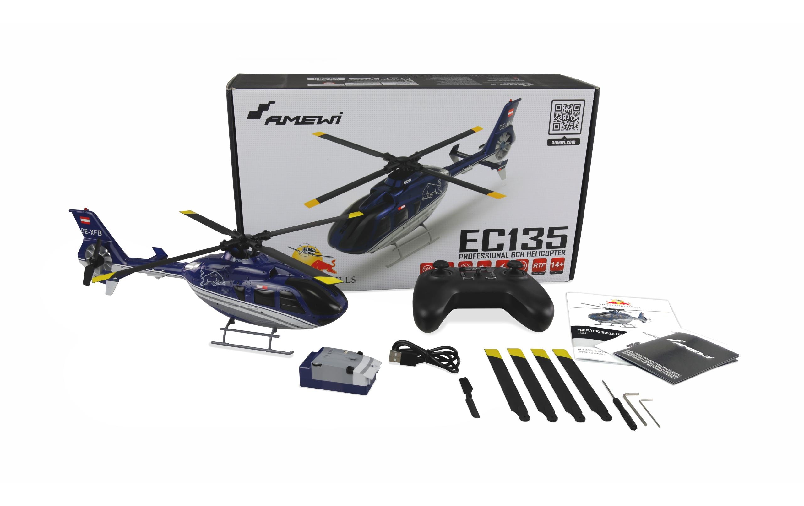 Amewi Helikopter EC135 Pro the Flying Bulls Brushless CP RTF