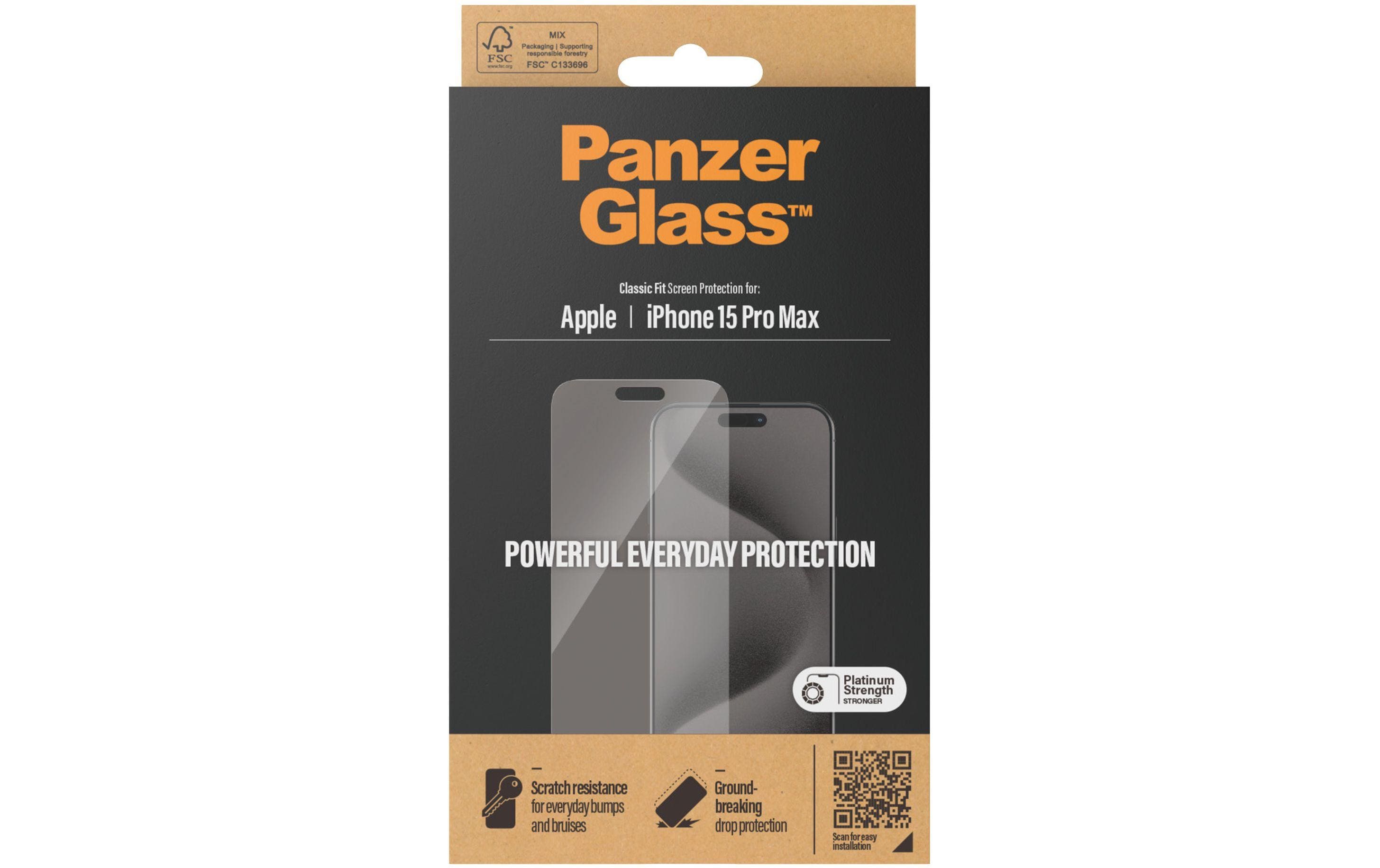 Panzerglass Displayschutz Classic Fit iPhone 15 Pro Max