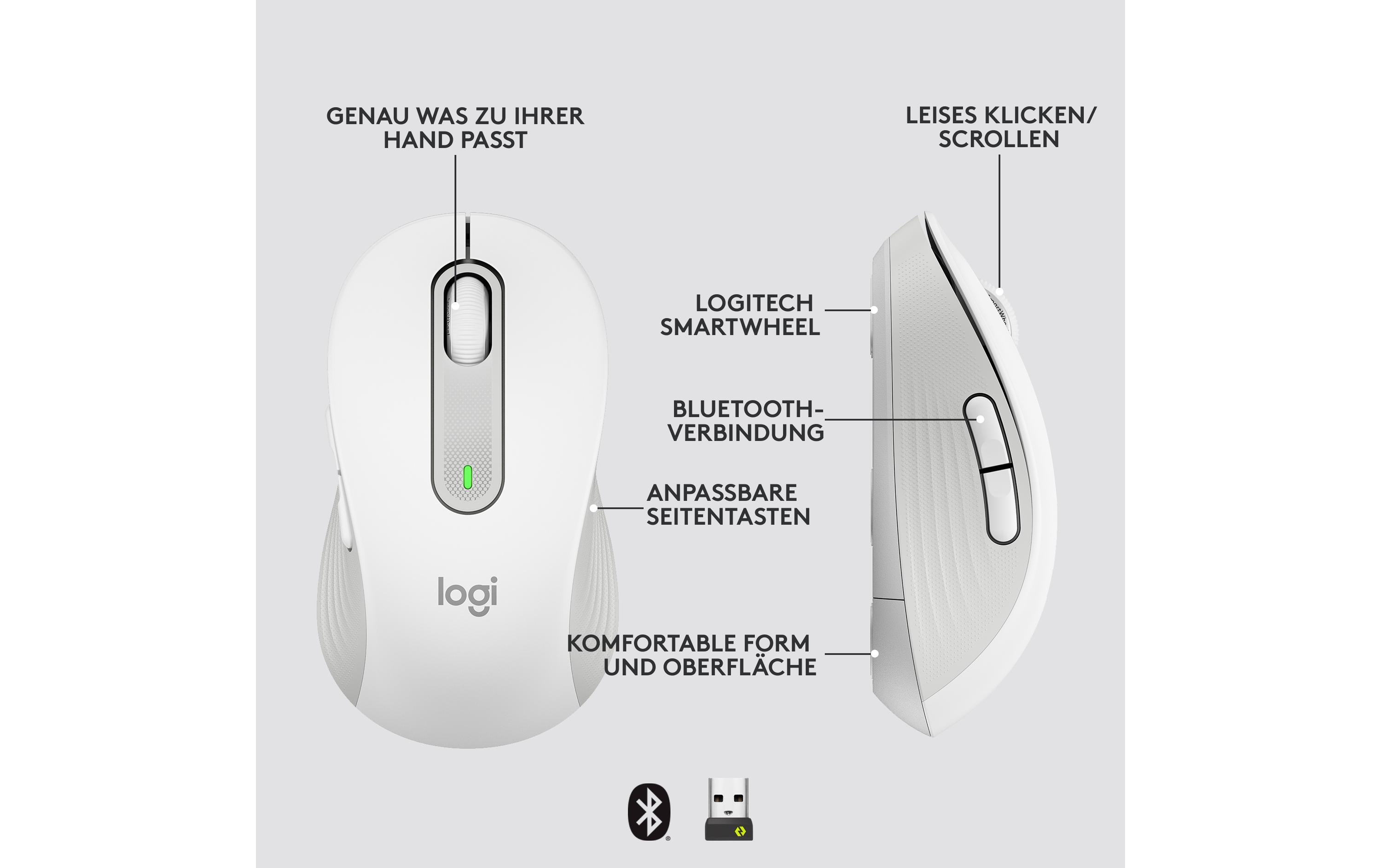 Logitech Maus Signature M650 L for Business Weiss