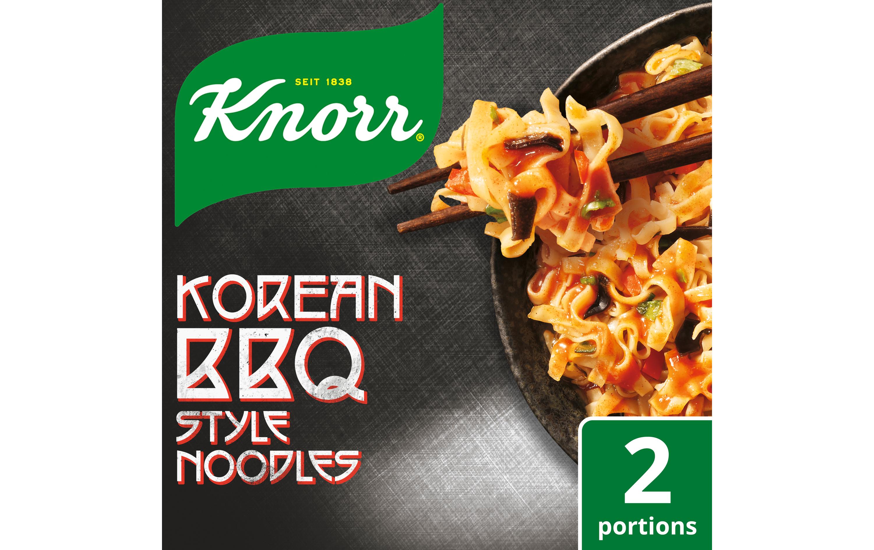 Knorr Fertiggericht Asia Specials Korean BBQ Noodles 2 Portionen