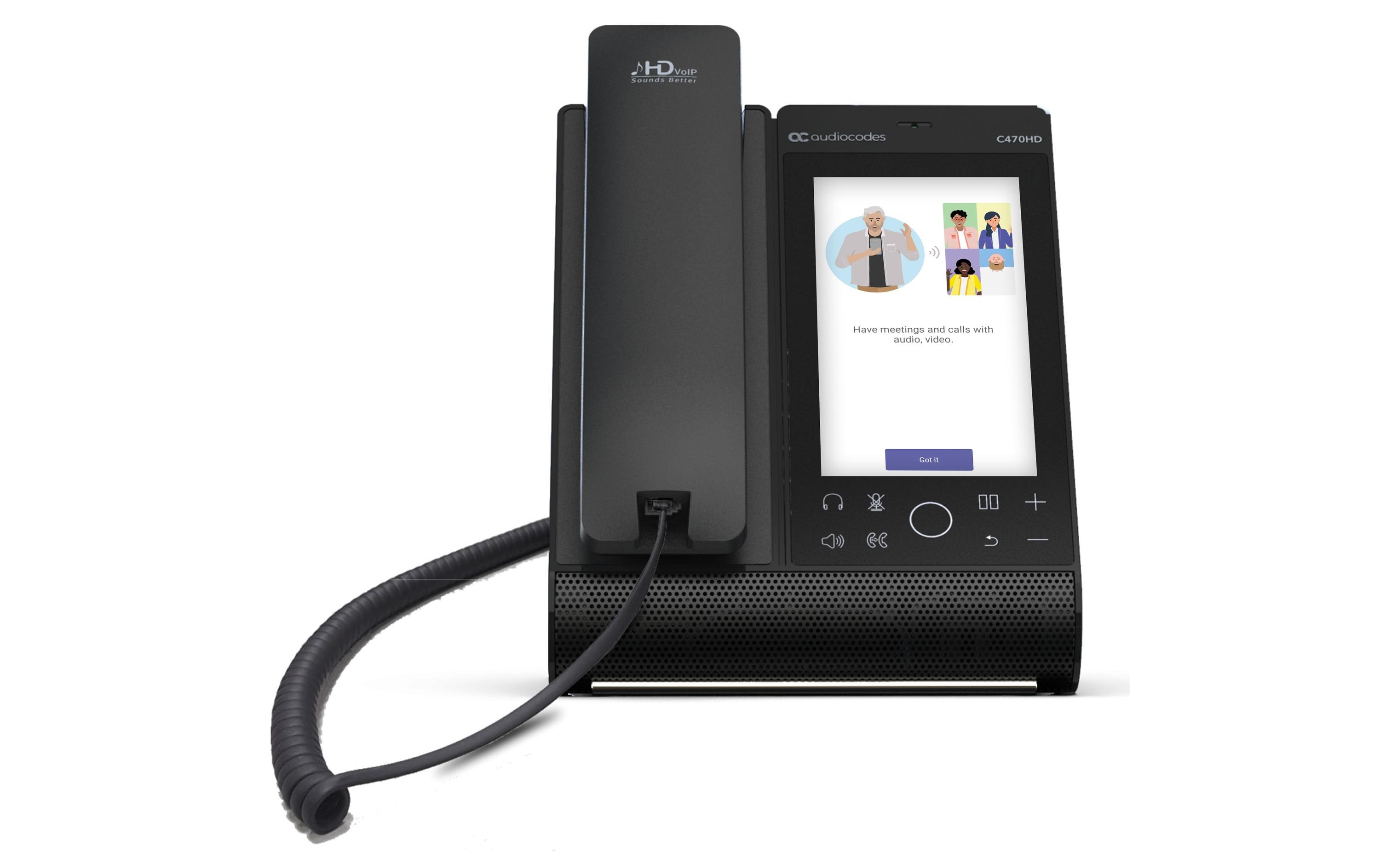 Audiocodes Tischtelefon C470HD Microsoft Teams Schwarz