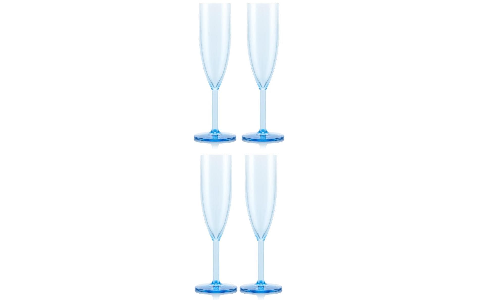 Bodum Outdoor-Champagnerglas Oktett 120 ml, Blau, 4 Stück