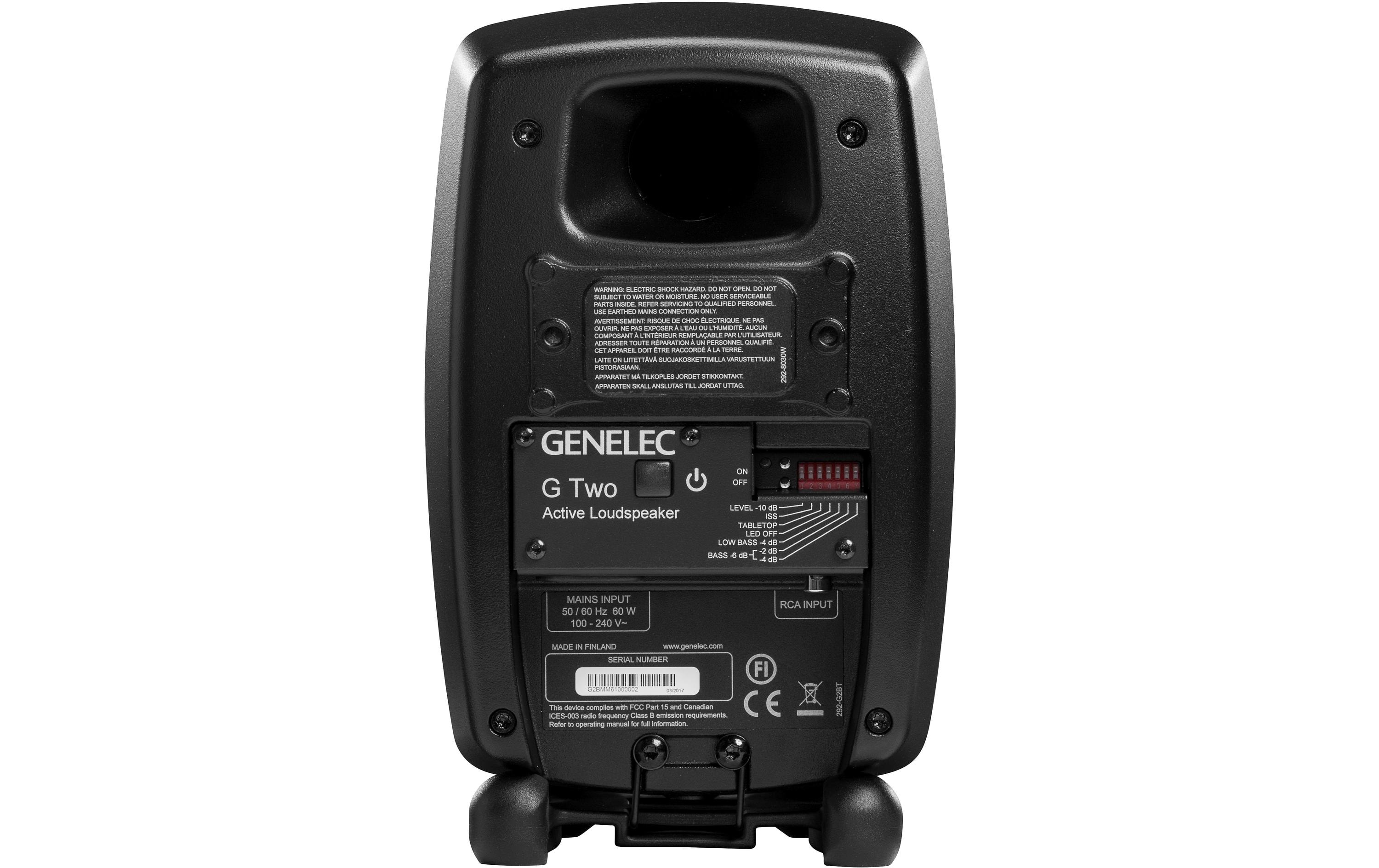 Genelec Regallautsprecher G Two – 50 Watt, Schwarz