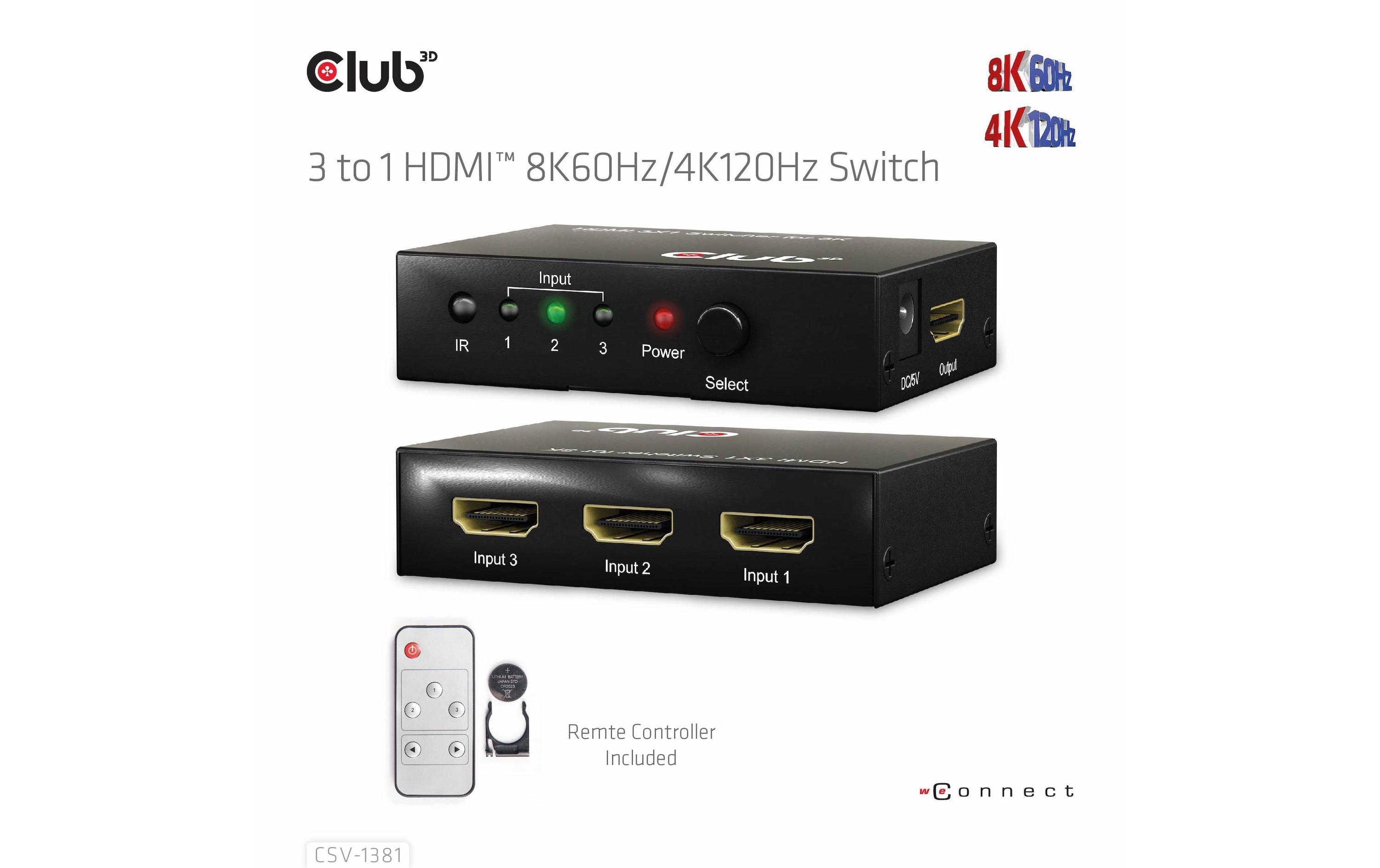 Club 3D Umschalter CSV-1381 HDMI