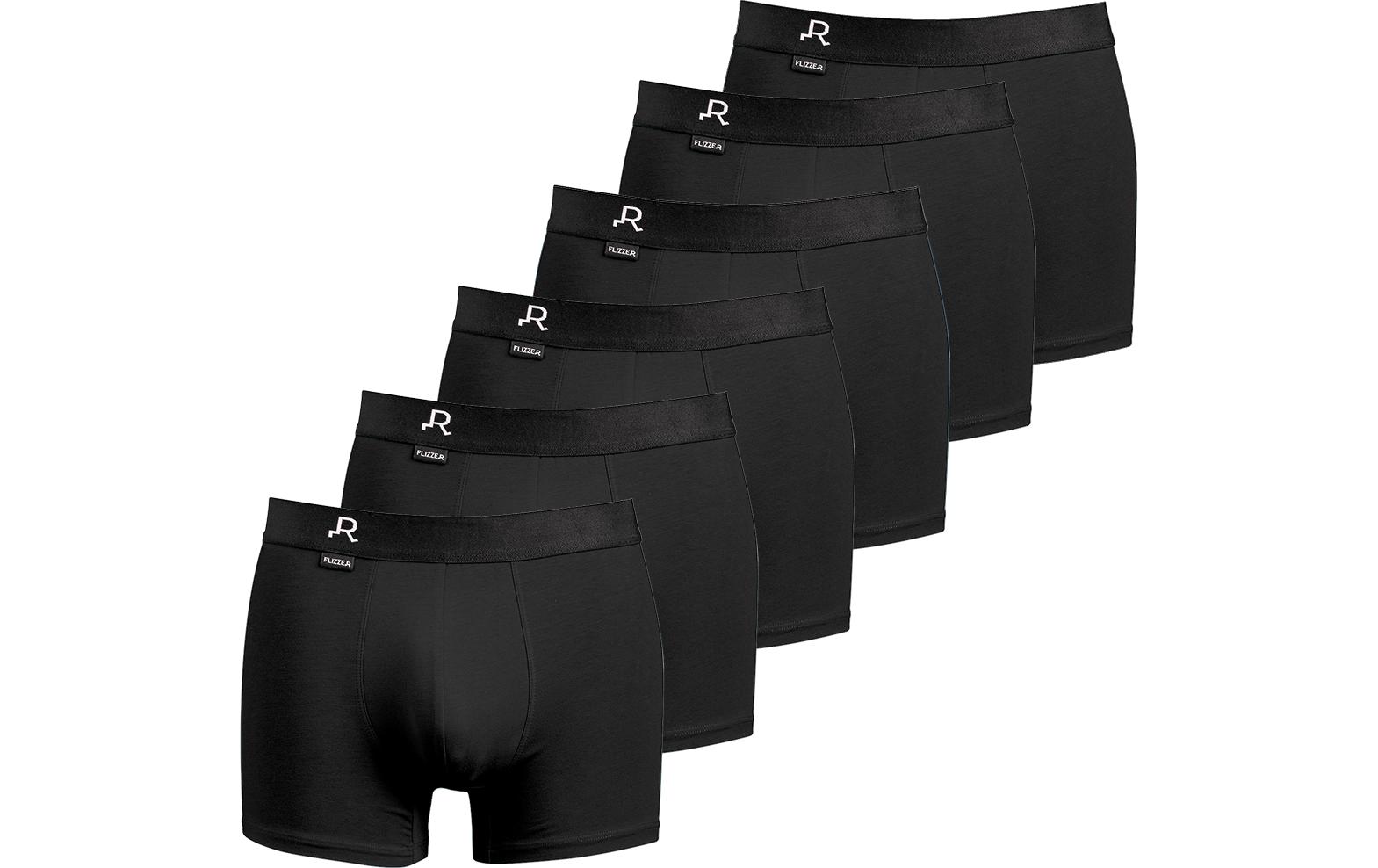 FLIZZER Unterhosen Trunk Der Gentleman 6er Pack Schwarz, S