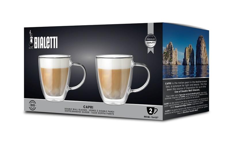 Bialetti Cappuccinotasse Capri 160 ml, 1 Stück, Transparent