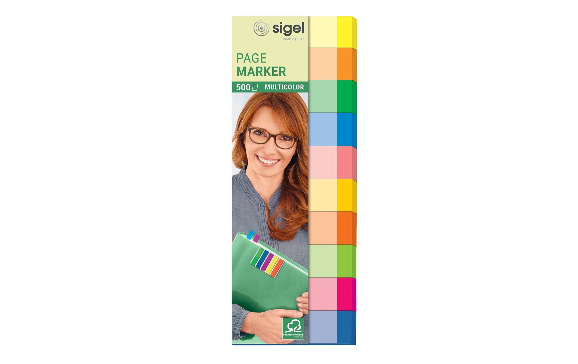 Sigel Page Marker Multicolor 500 Stück, Mehrfarbig