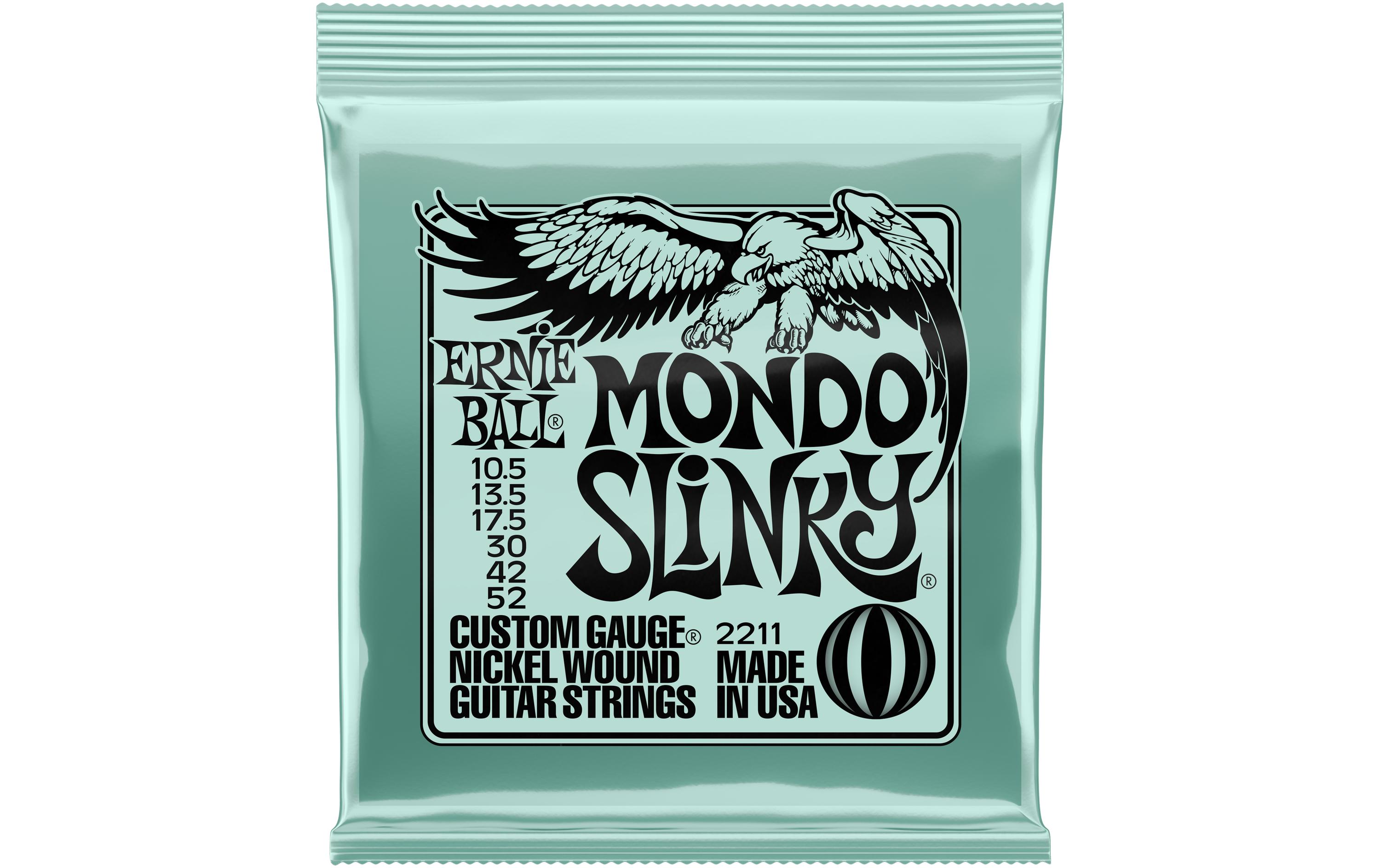 Ernie Ball Gitarrensaiten 2211 Slinky Nickel – Mondo 10.5 - 52