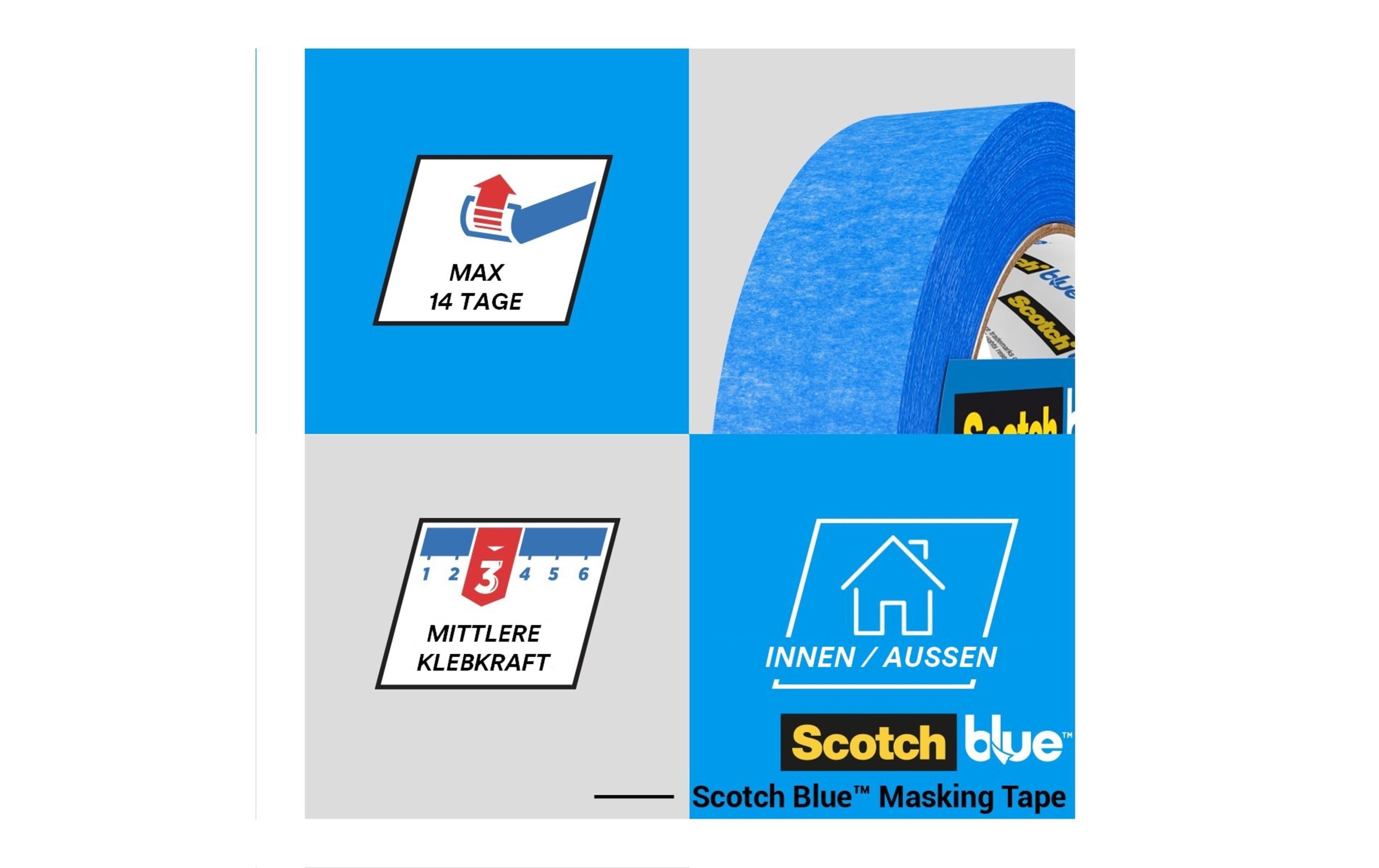 3M Malerabdeckband ScotchBlue Premium 48 mm x 41 m, Blau