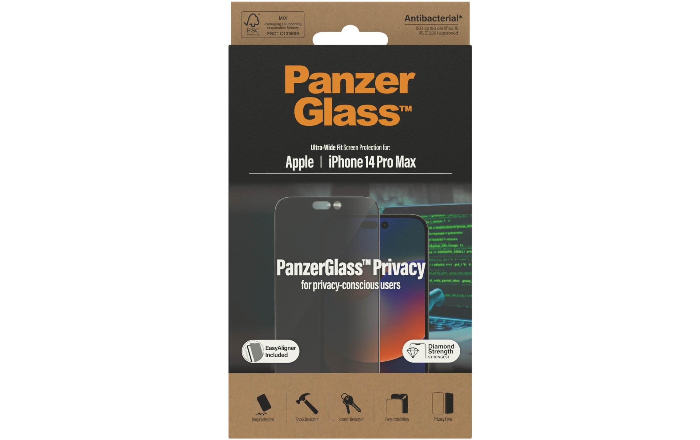 Panzerglass Displayschutz Ultra Wide Fit Privacy iPhone 14 Pro Max