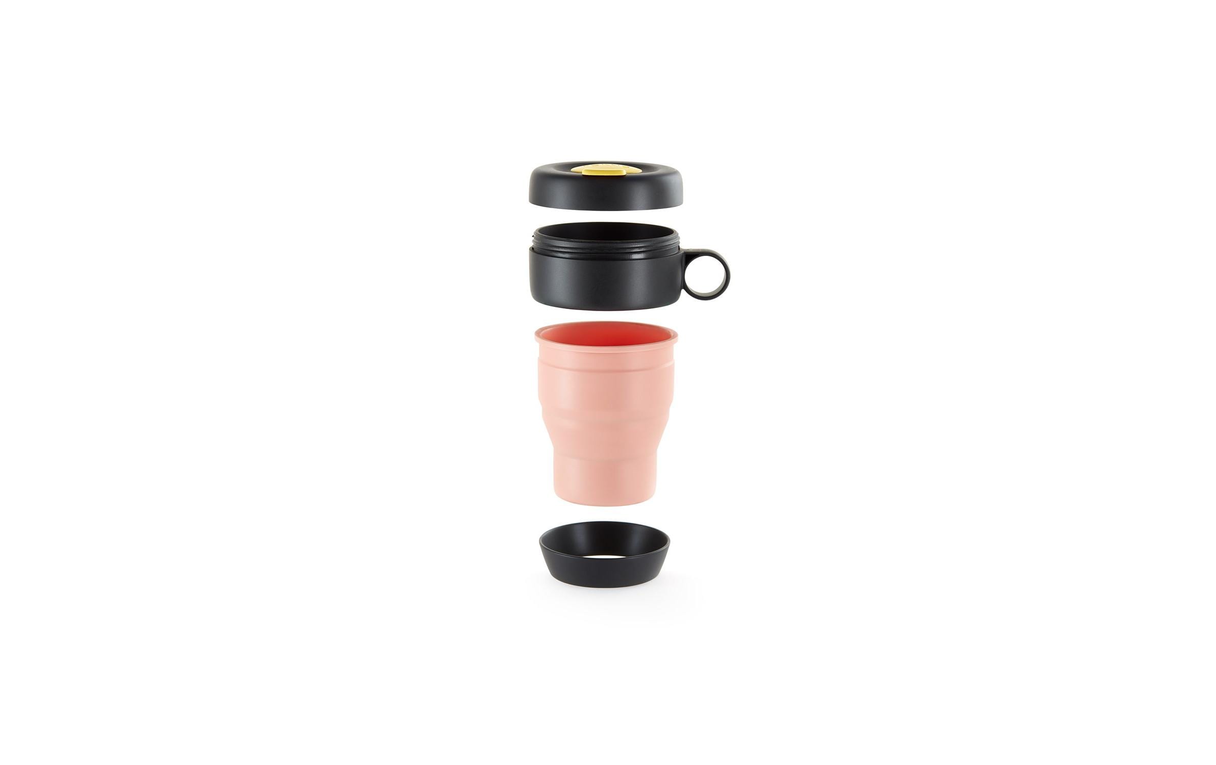 Lékué Thermobecher Mug to go 350 ml, Grau/Schwarz