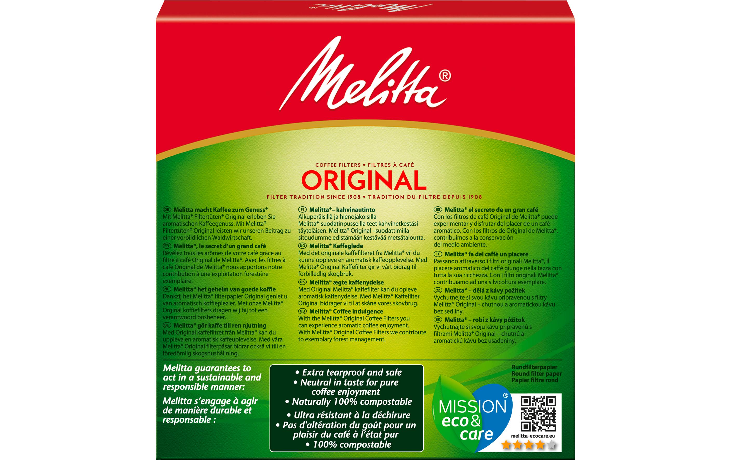 Melitta Filtertüte Original 1 100 Stück