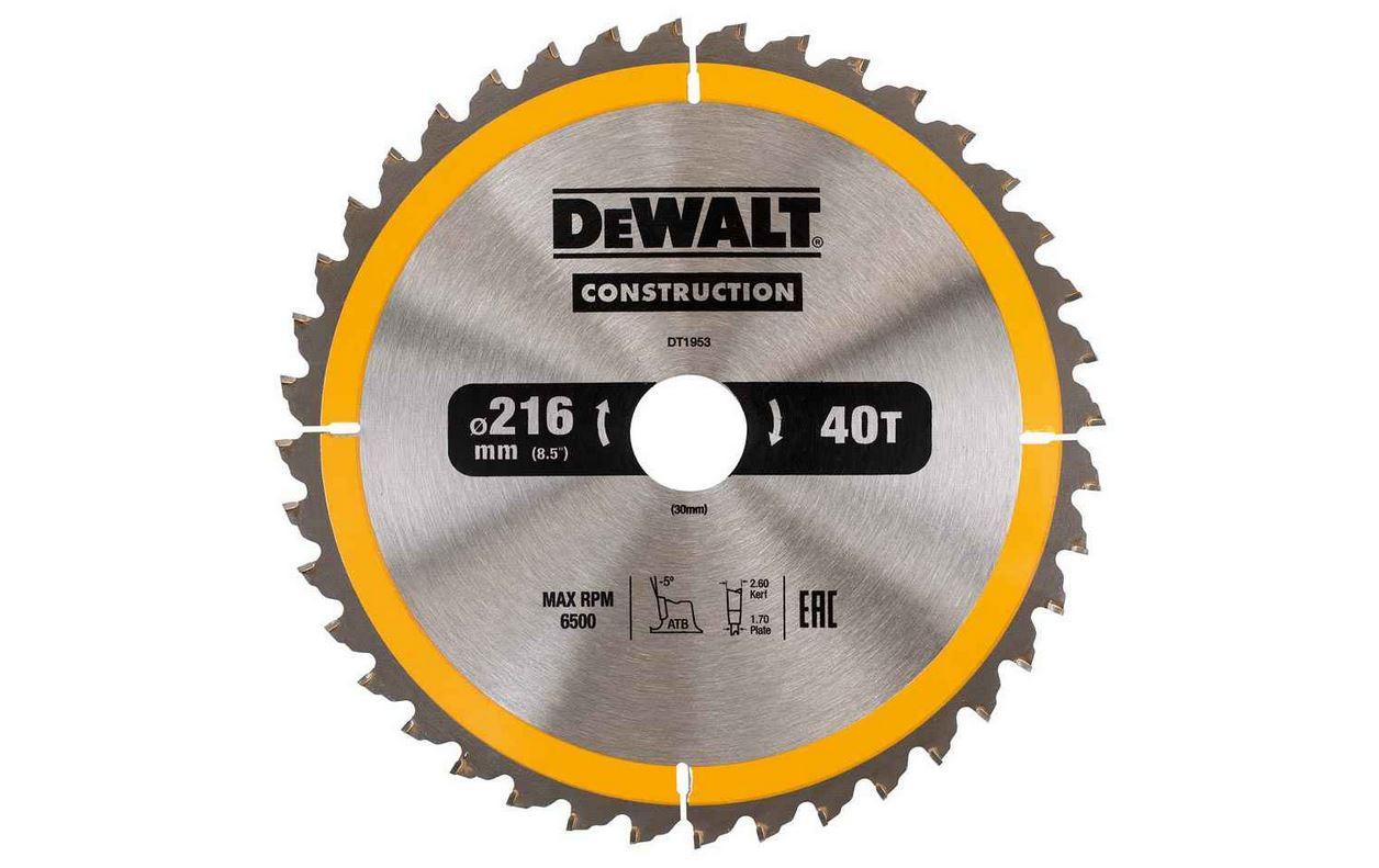 DeWalt Kreissägeblatt 216 x 30 mm, 40 WZ