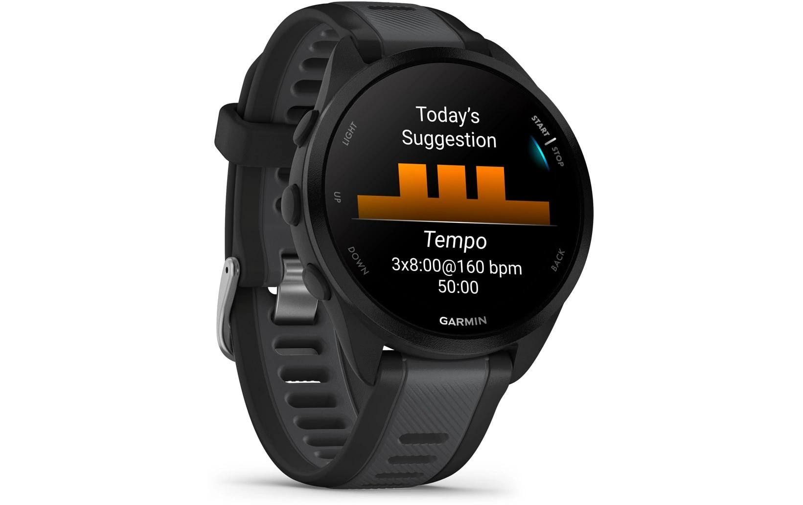 GARMIN Sportuhr Forerunner 165 Music Dunkelgrau