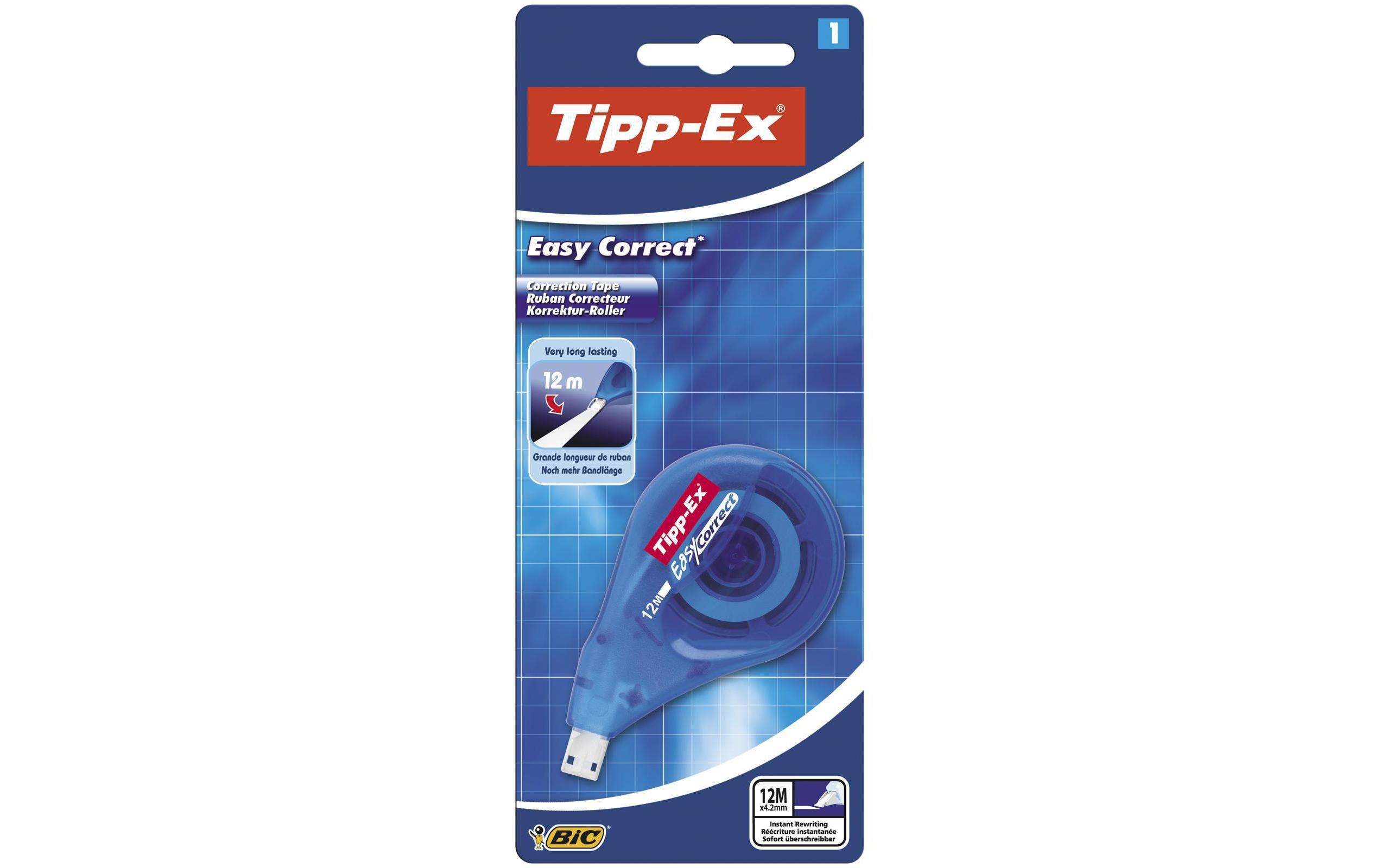 Tipp-Ex Korrekturroller Easy Correct 12 m x 4.2 mm, 1 Stück