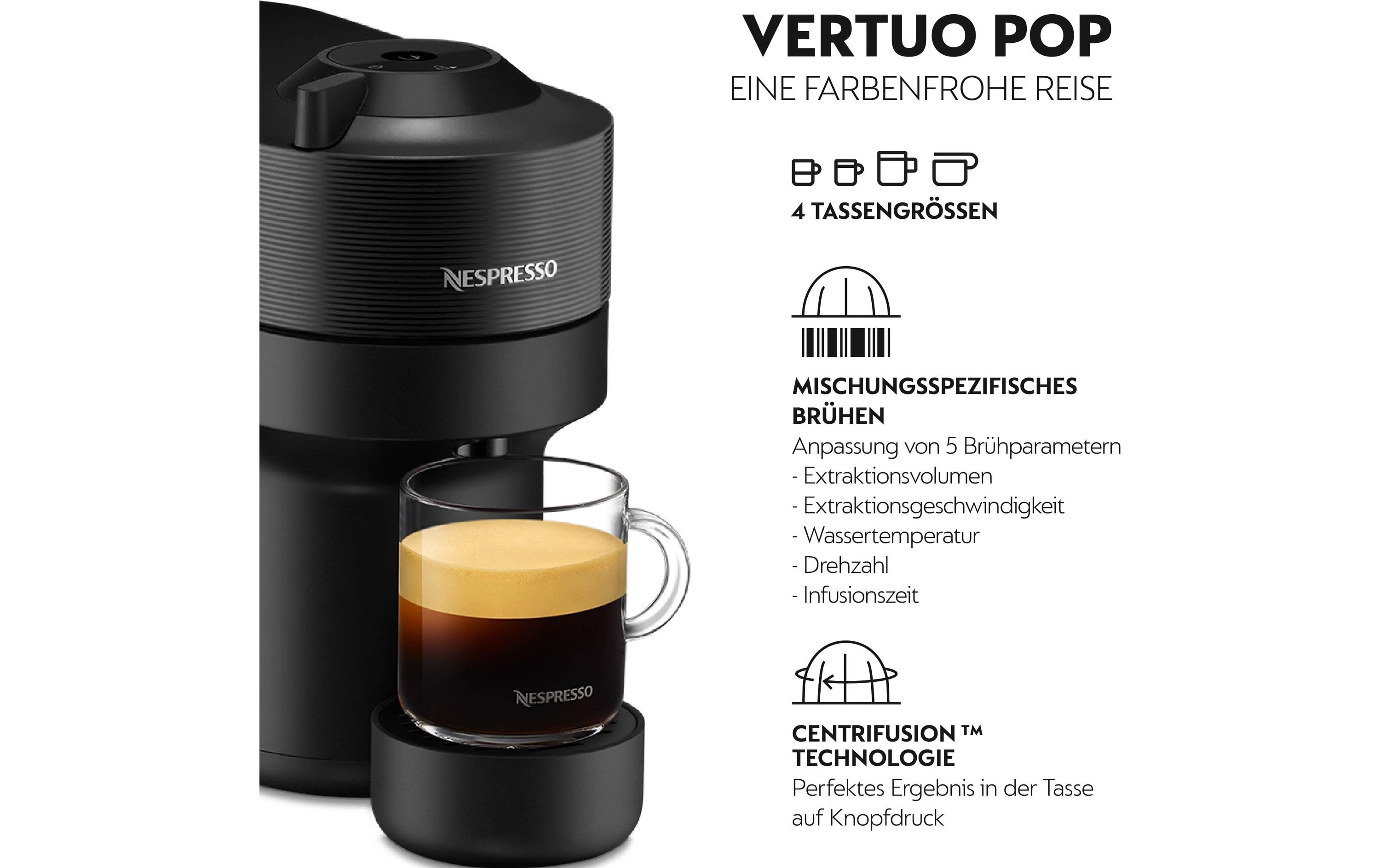 De'Longhi Kaffeemaschine Nespresso Vertuo Pop ENV90.B Liquorice Black