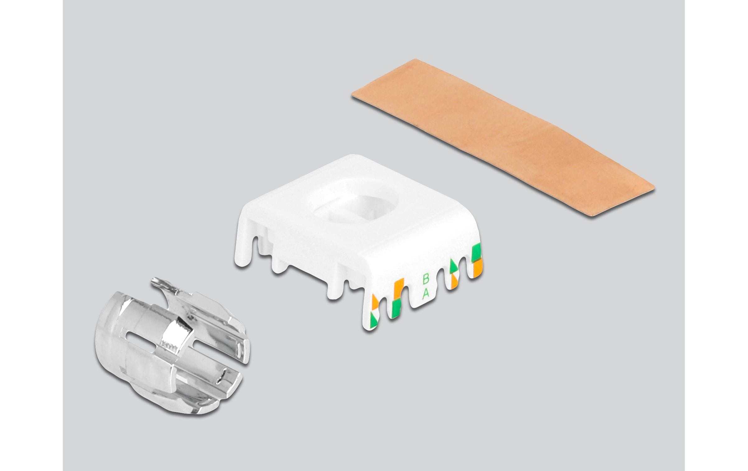 Delock Keystone-Modul RJ45 LSA, Cat.6A werkzeugfrei, geschirmt