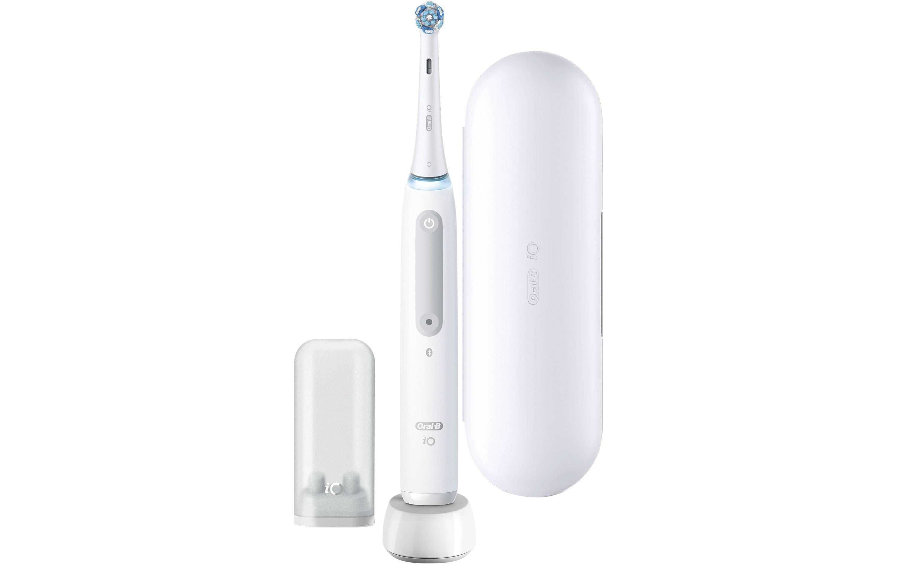 Oral-B Mikrovibrationszahnbürste iO Series 4 mit Etui, Quite White