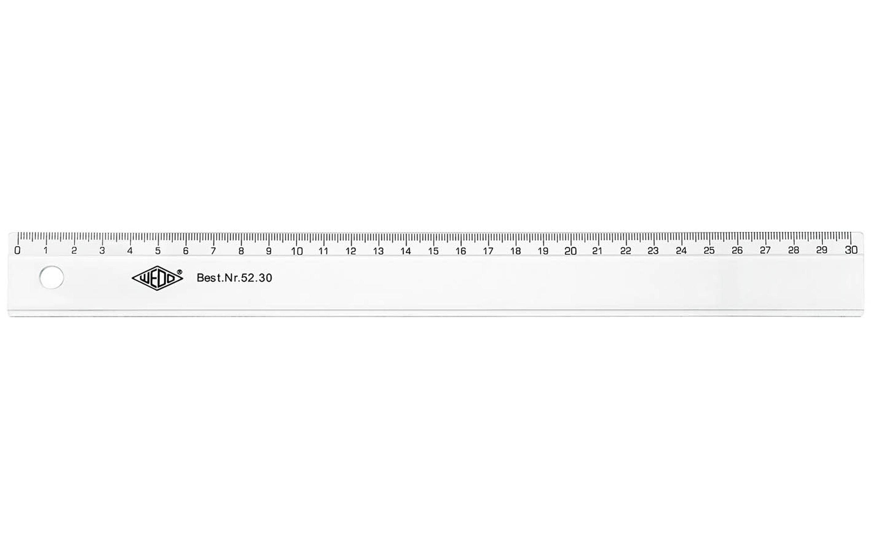 WEDO Lineal aus Kunststoff, 30 cm