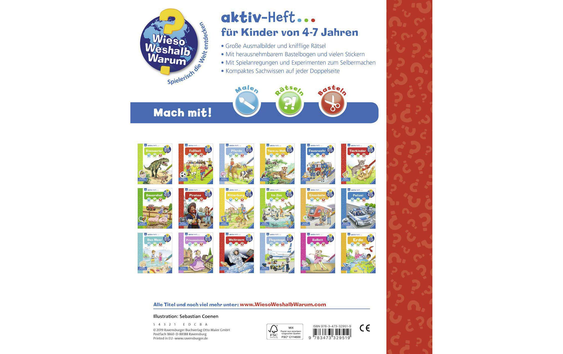 Ravensburger Kinder-Sachbuch WWW aktiv-Heft – Fahrzeuge auf der Baustelle