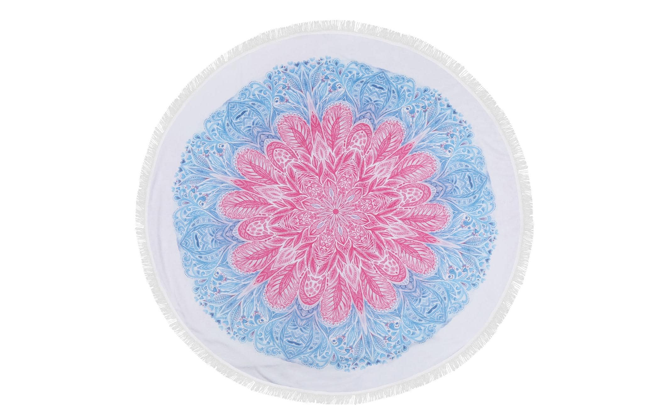 Foutastic Strandtuch Circle Muster, Blau, Rosa