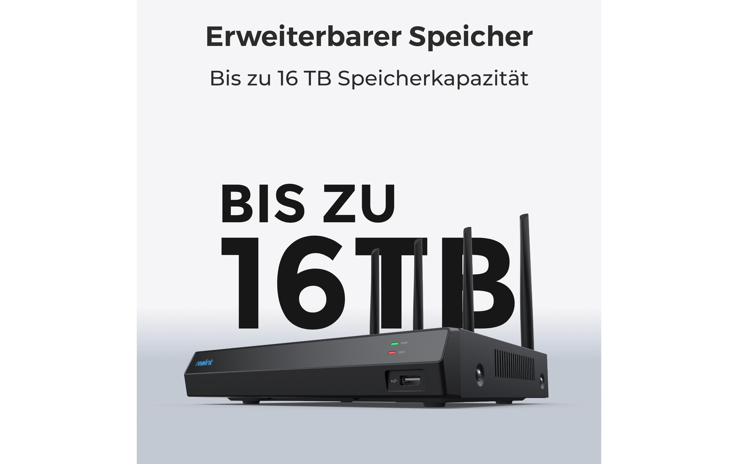 Reolink Netzwerkrekorder RLN12W 2 TB, 12 Kanal