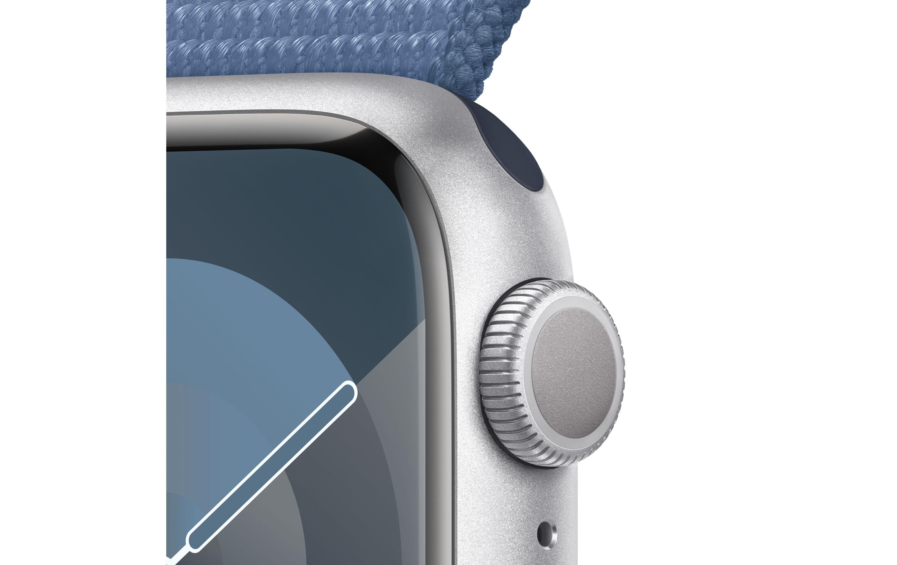 Apple Watch Series 9 41 mm Alu Silber Loop Winterblau