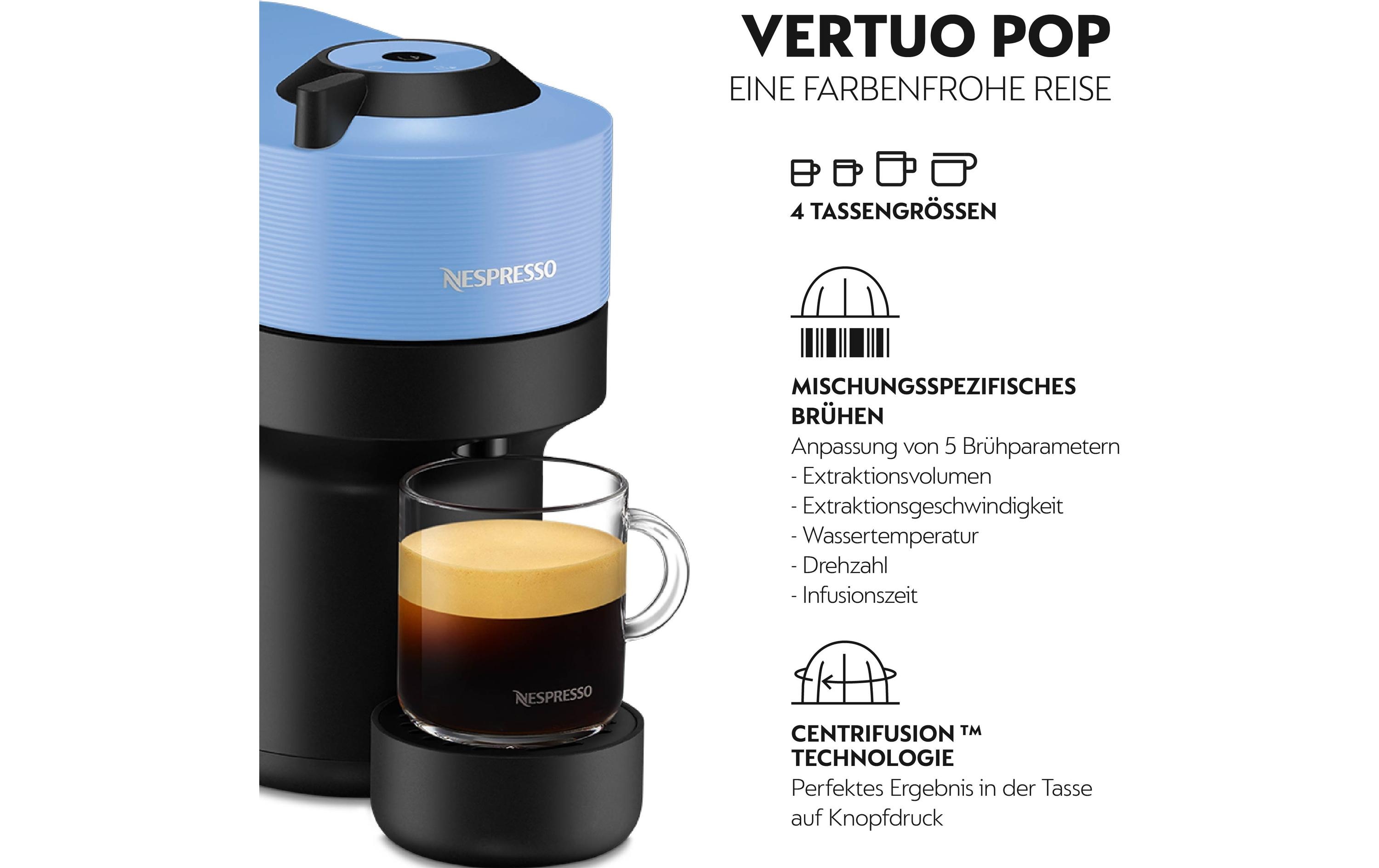 De'Longhi Kaffeemaschine Nespresso Vertuo Pop ENV90.A Pacific Blue