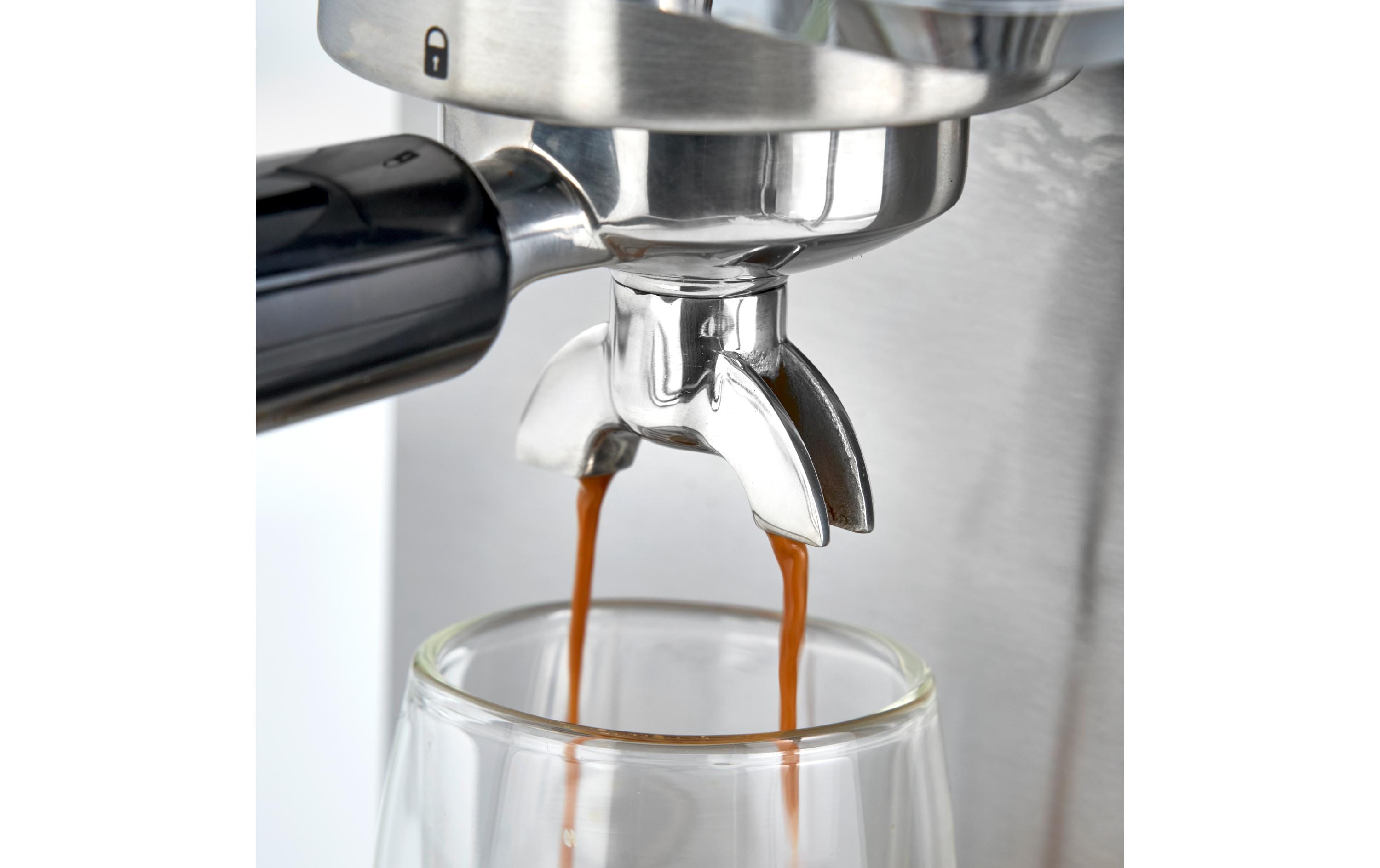 Caso Siebträgermaschine Espresso Gourmet Silber