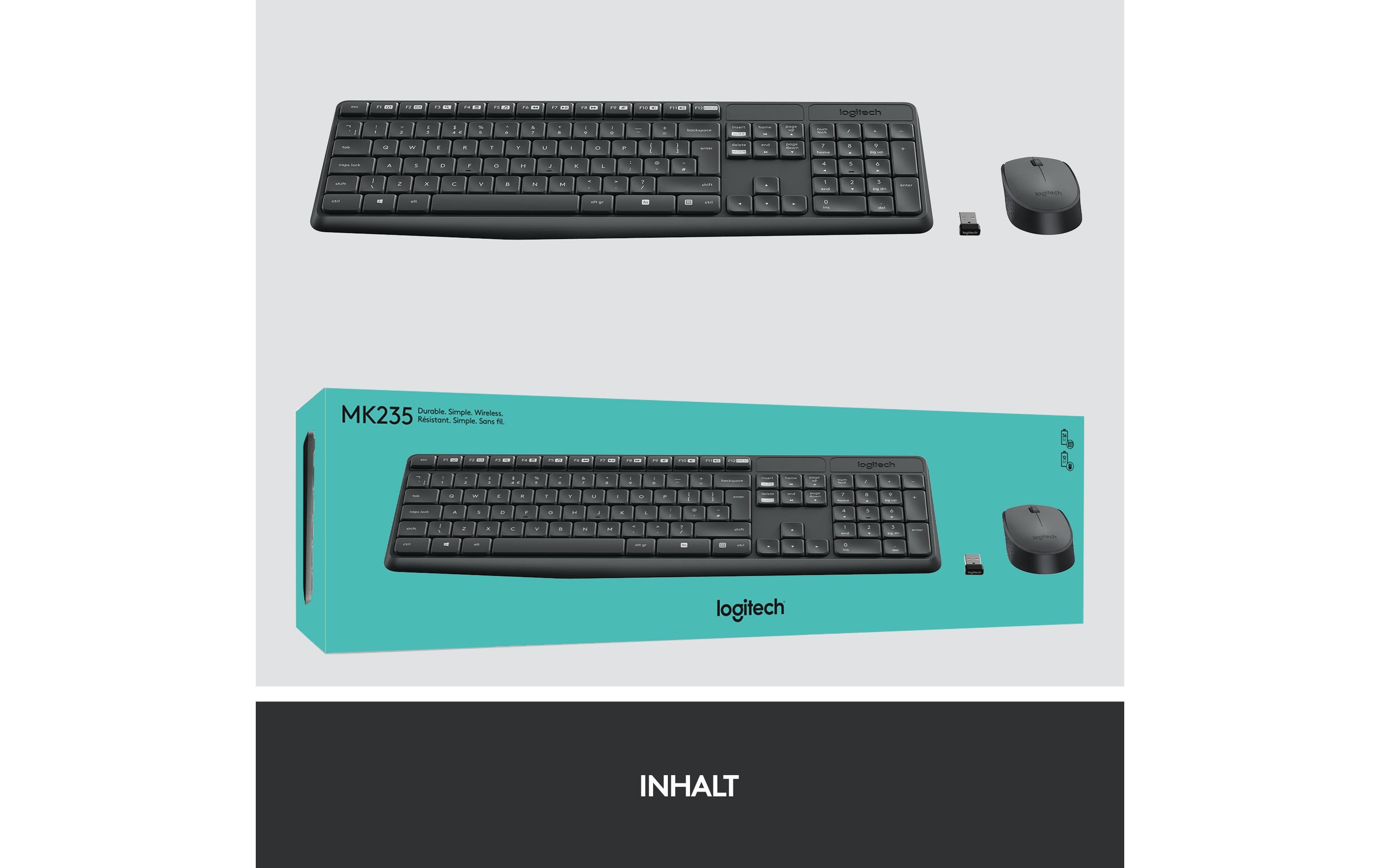 Logitech Tastatur-Maus-Set MK235