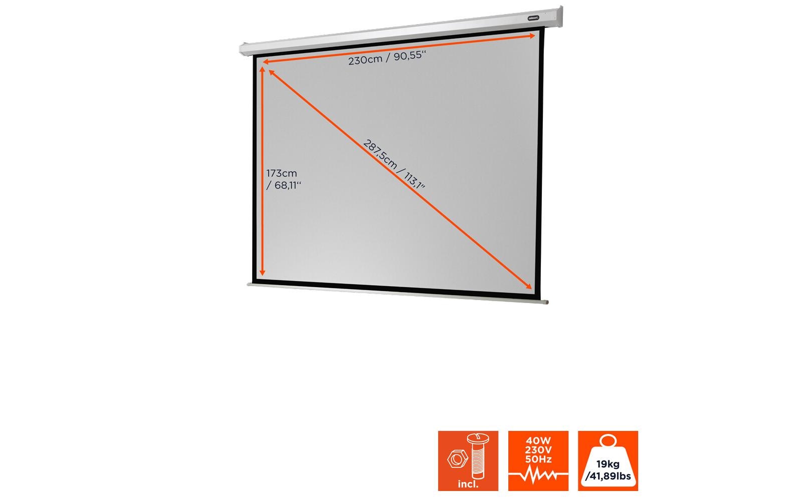 Celexon Motorleinwand Eco 240x180cm 4:3