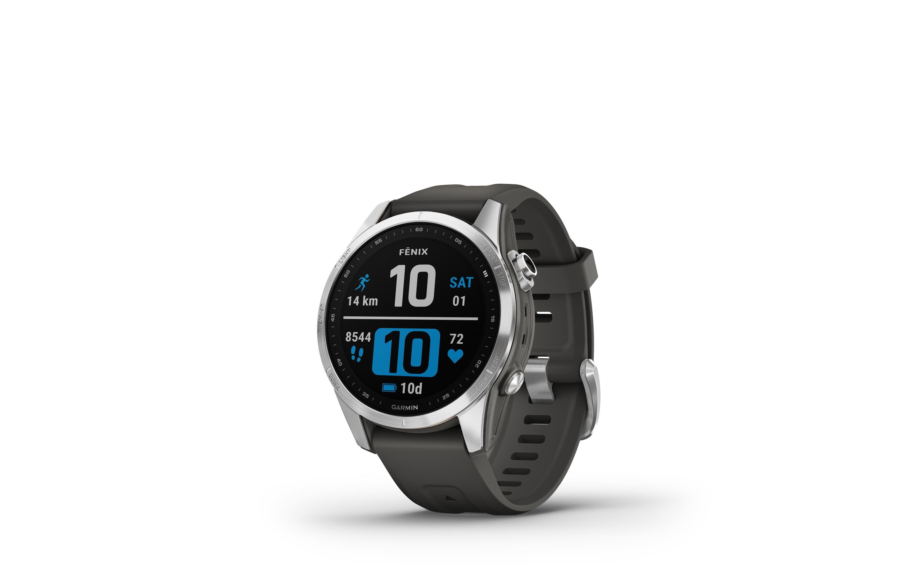 GARMIN Sportuhr Fenix 7S Anthrazit/Silber