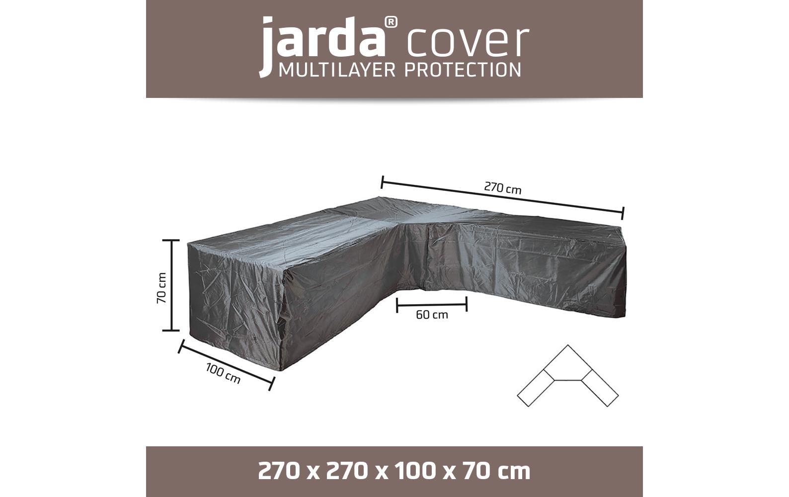 Jarda Cover Schutzhülle 270 x 270 x 100 x H 70 cm, Loungehülle, L-Form