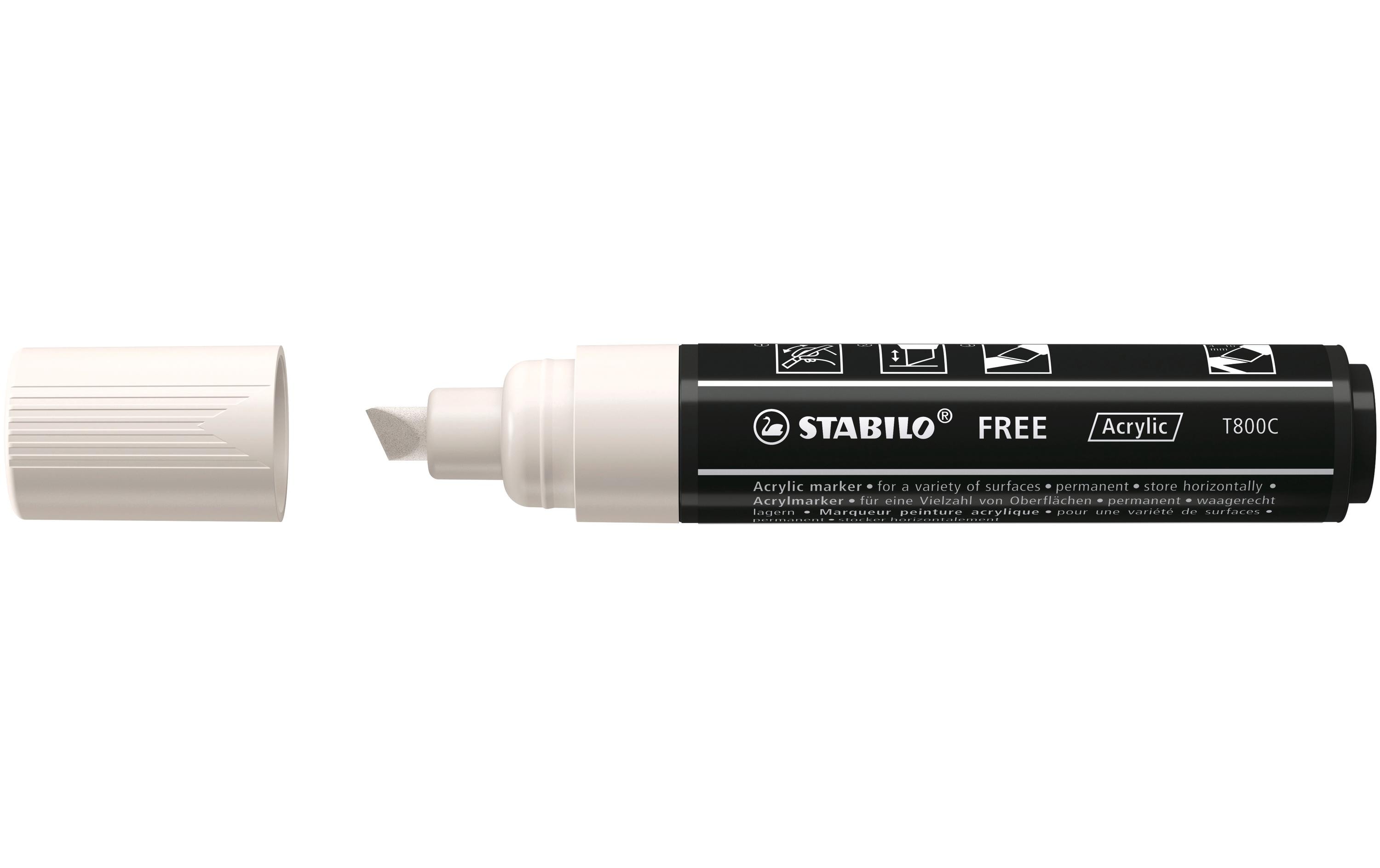 STABILO Acrylmarker Free Acrylic T800C Weiss