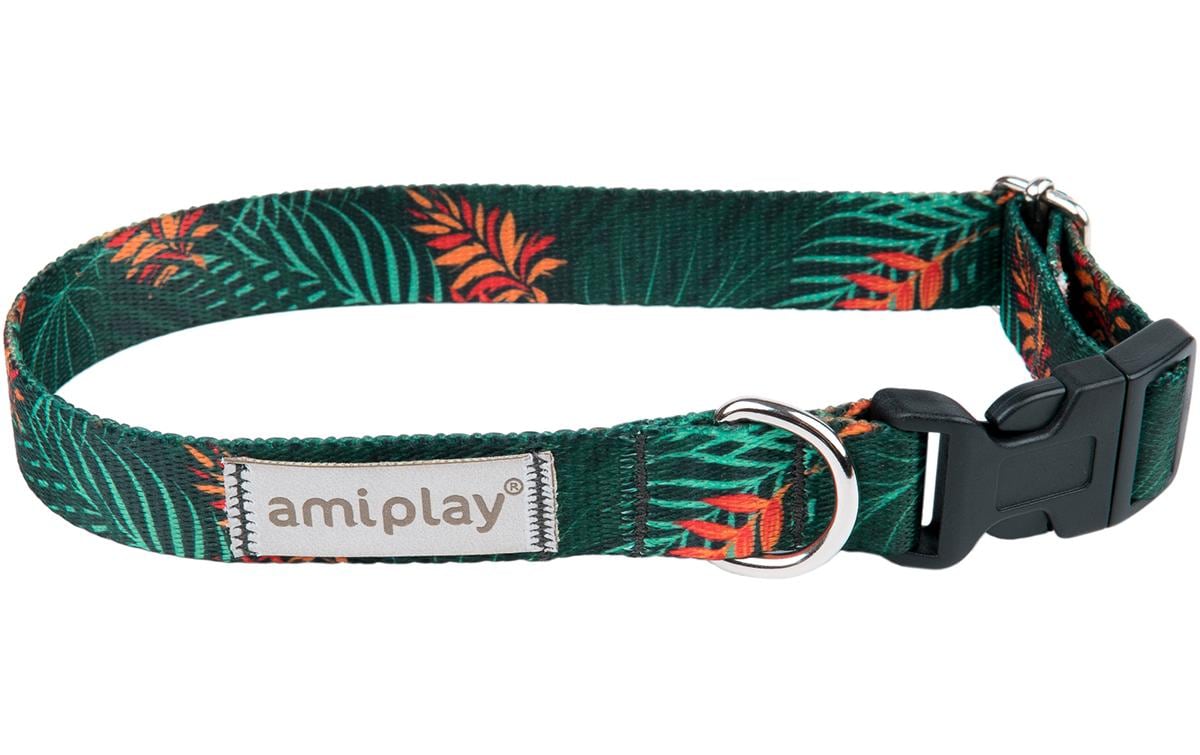 amiplay Halsband Be Happy Jungle, Dunkelgrün