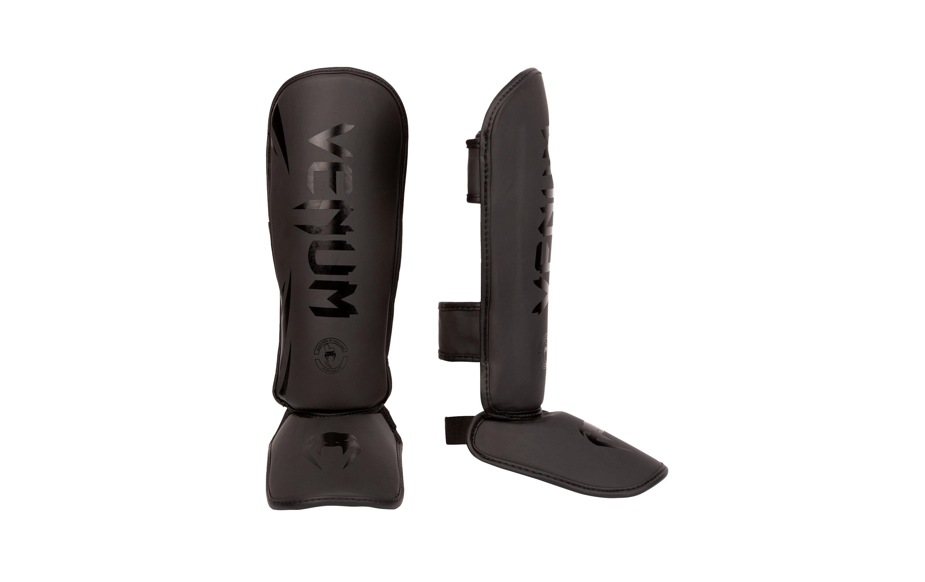 Venum Challenger Kids Shin Guards, Schwarz Gr. M