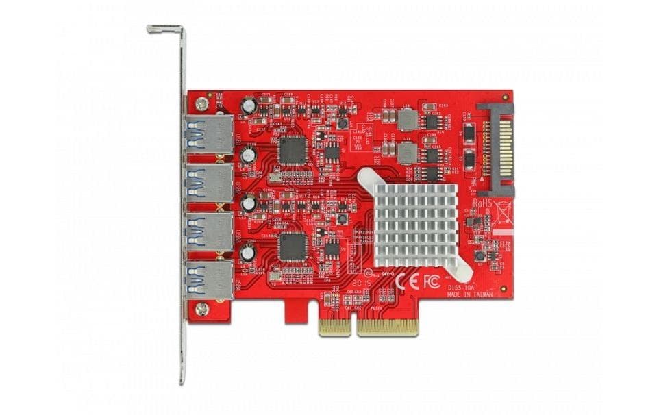 Delock PCI-Express-Karte 90481 4x USB-A 3.1 Gen 2