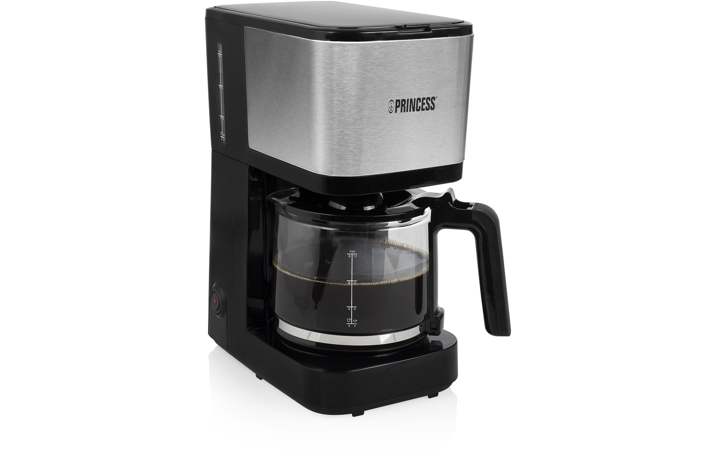 Princess Filterkaffeemaschine Compact 12 Schwarz/Silber