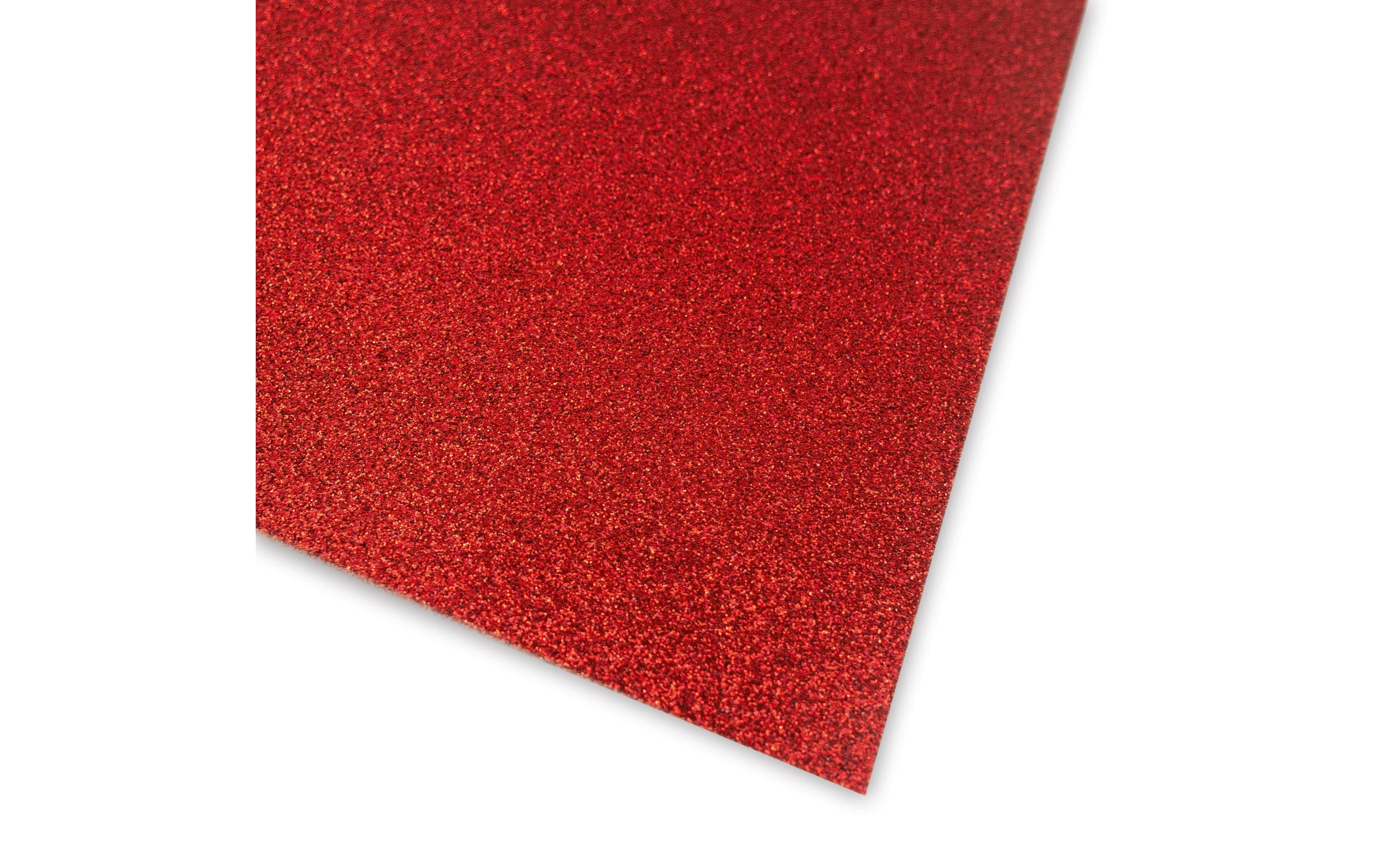 URSUS Glitzerkarton A4, 300 g/m², 10 Blatt, Rot