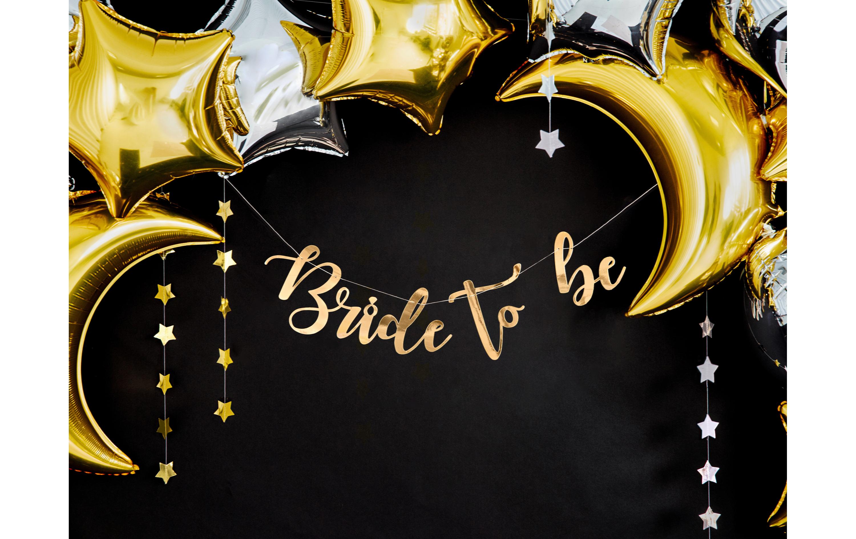 Partydeco Girlande Bride to be 80 x 19 cm, Gold