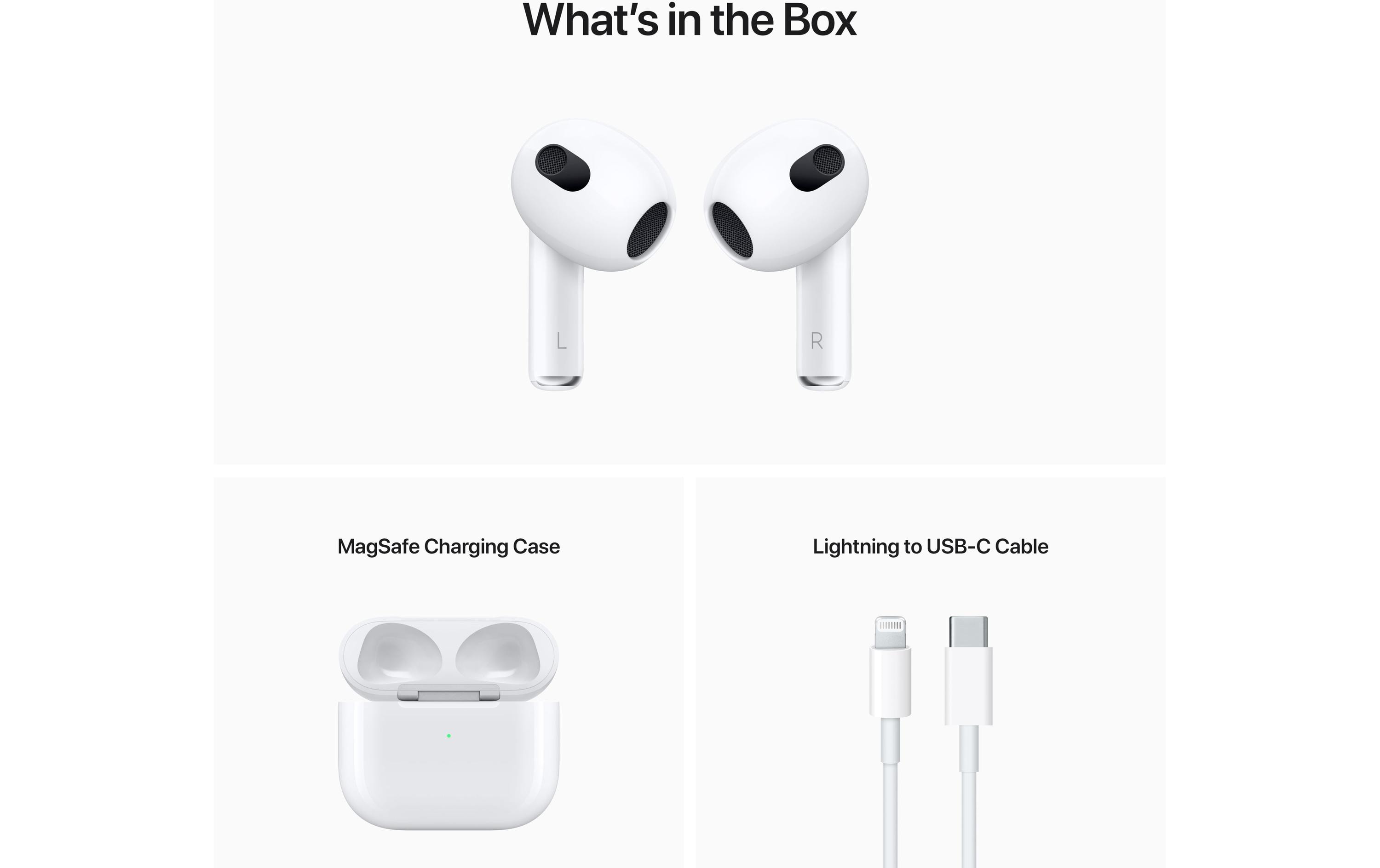 Apple True Wireless In-Ear-Kopfhörer AirPods 3. Gen MagSafe Weiss